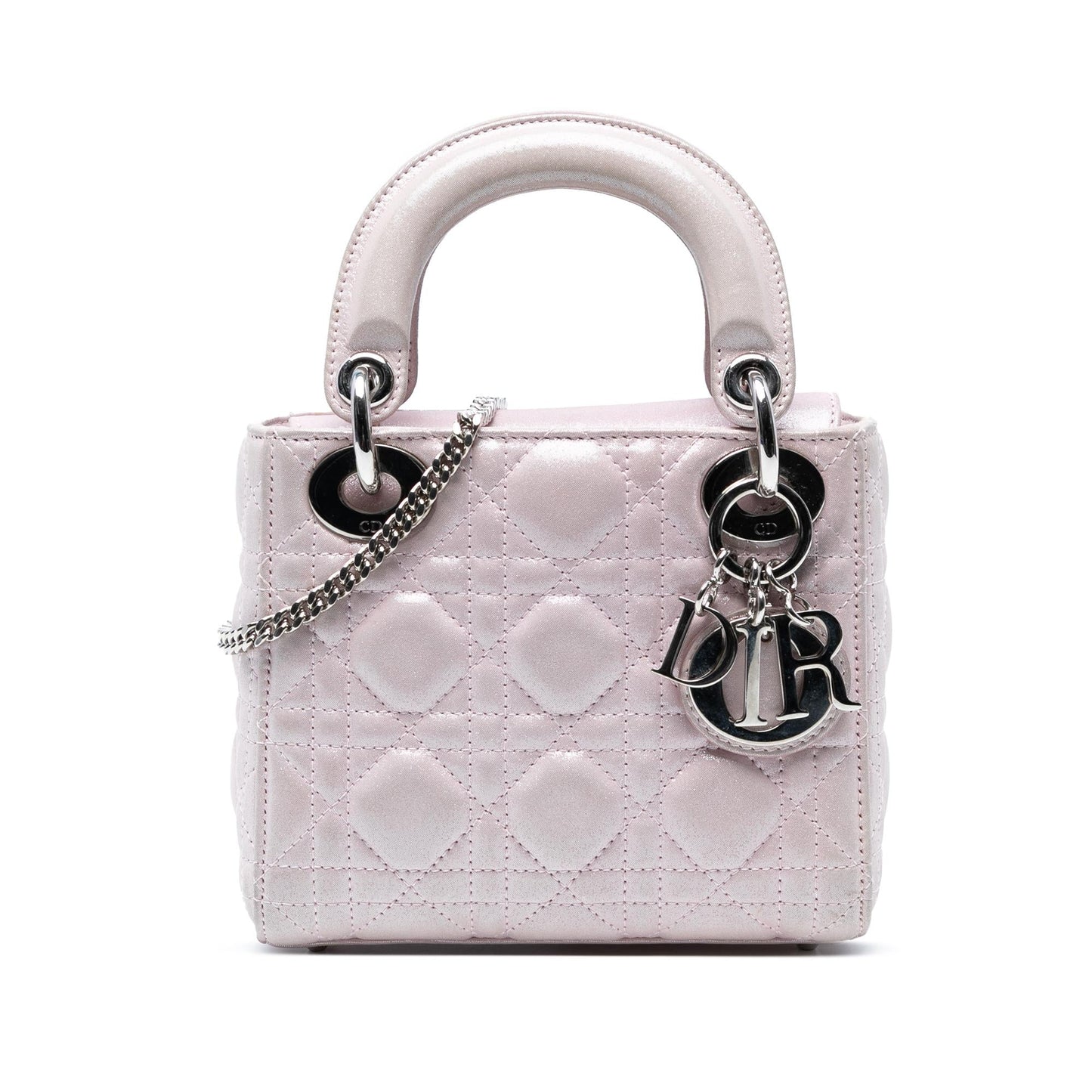 Dior Metallic Cannage Lady Satchel Bag Lambskin Mini Lady Dior 2
