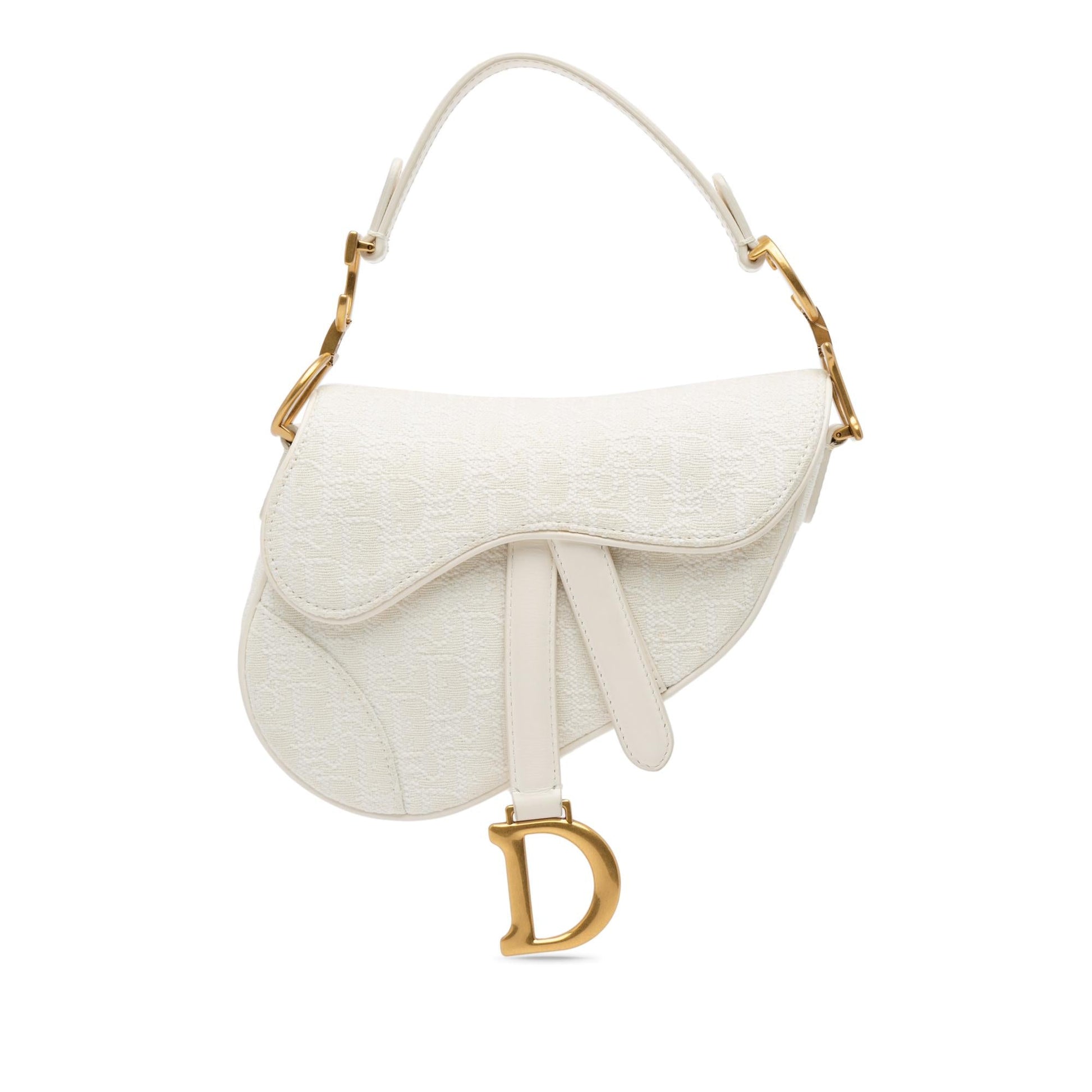 Dior Oblique Saddle Bag Canvas Mini Satchel Bag Bag Shg Eigcy8