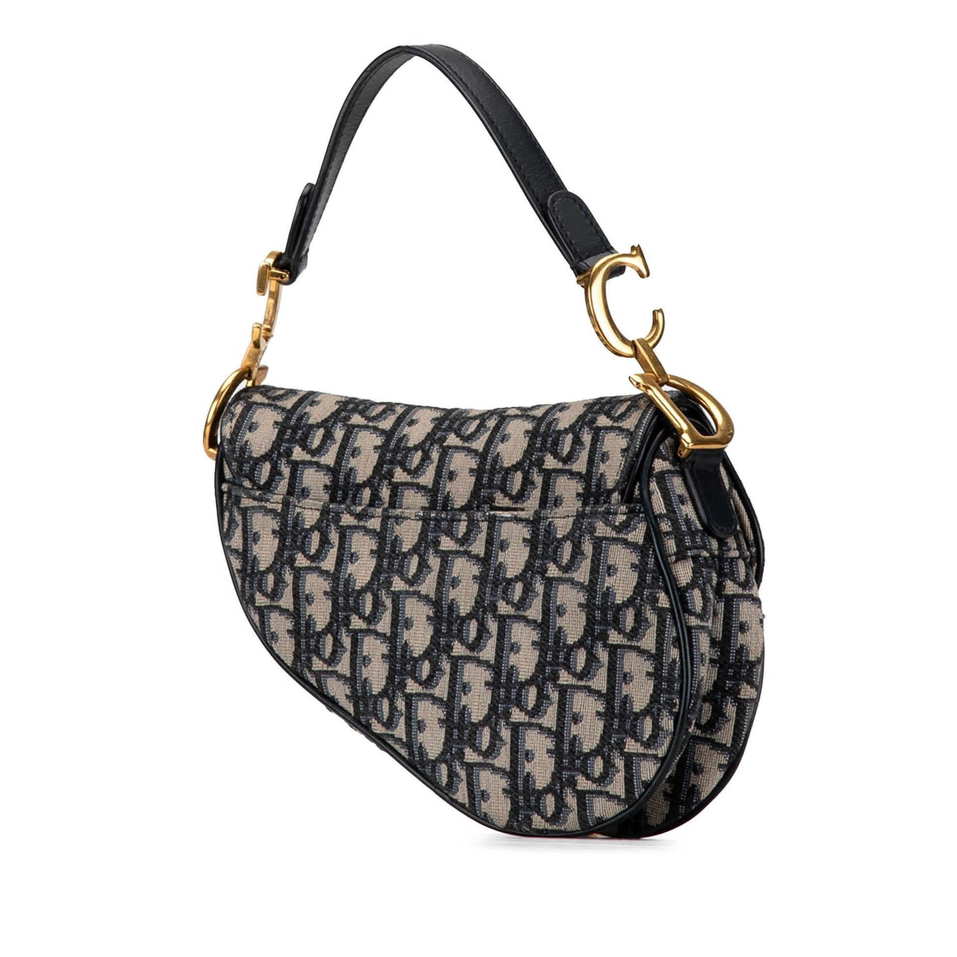 Dior Oblique Saddle Bag Canvas Mini Satchel Bag Saddle Bag 11