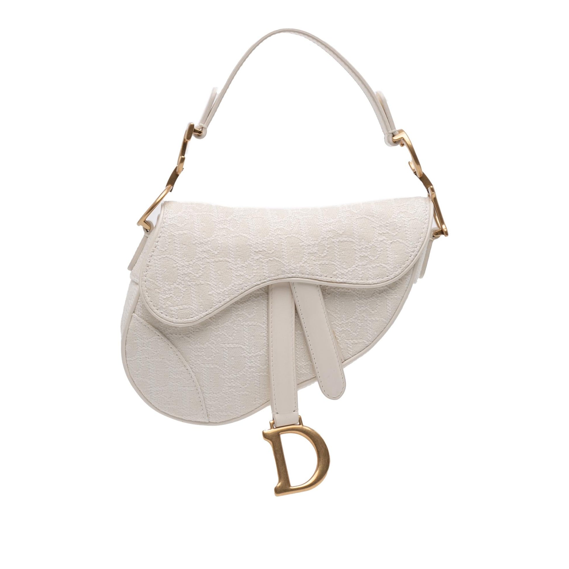 Dior Oblique Saddle Bag Canvas Mini Satchel Bag Saddle Bag 12