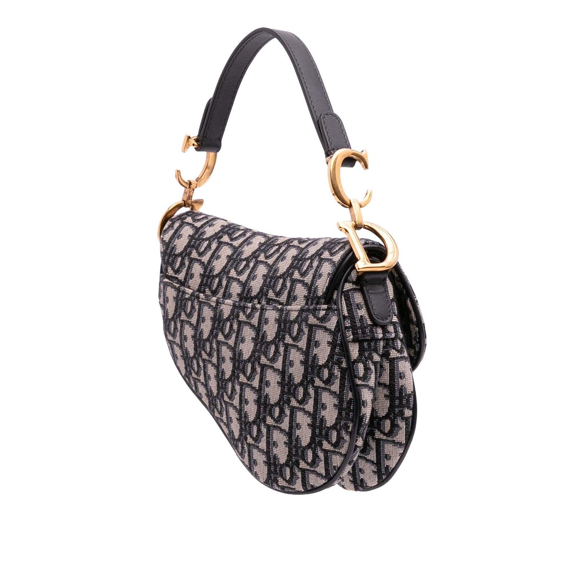 Dior Oblique Saddle Bag Canvas Mini Satchel Bag Saddle Bag 17