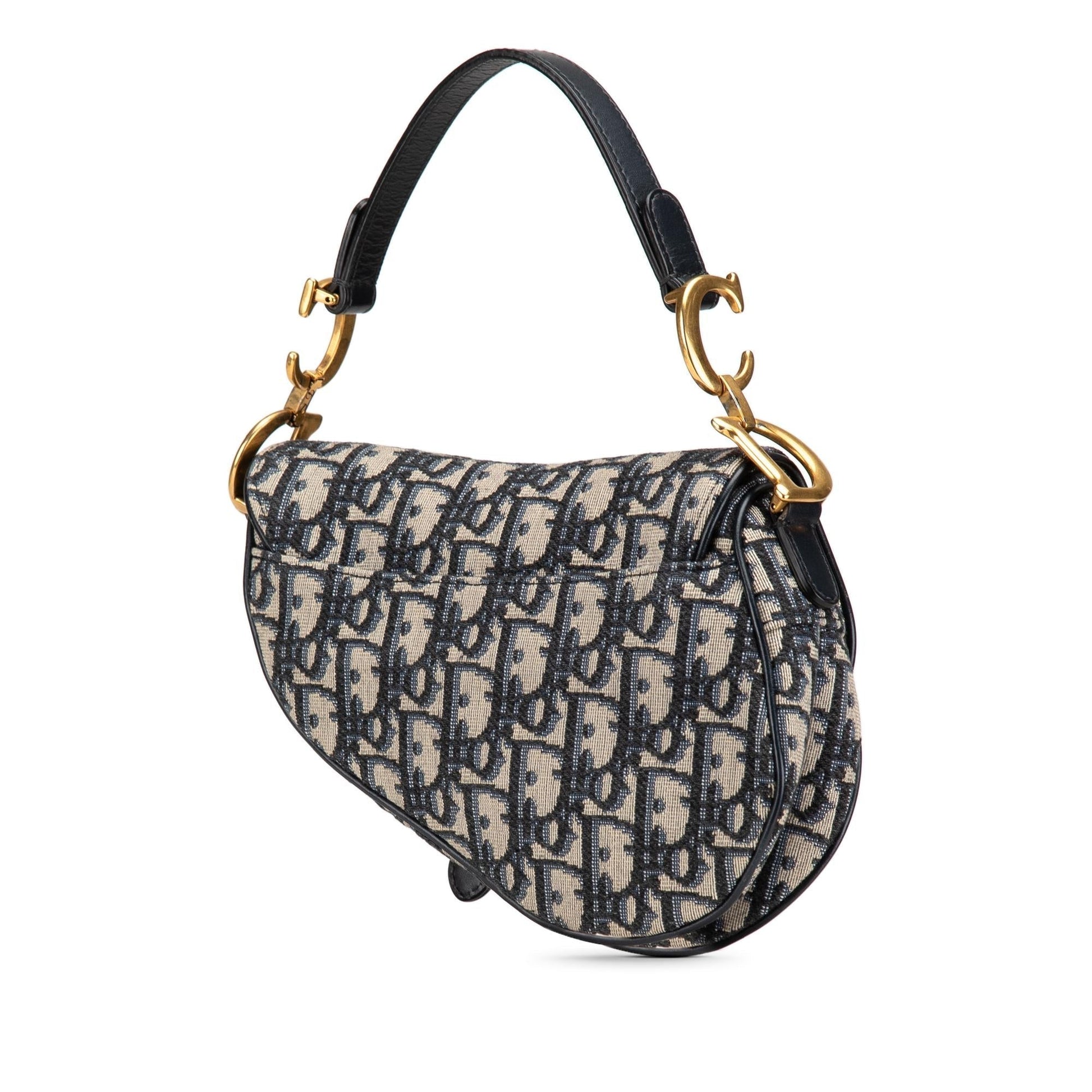 Dior Oblique Saddle Bag Canvas Mini Satchel Bag Saddle Bag 23