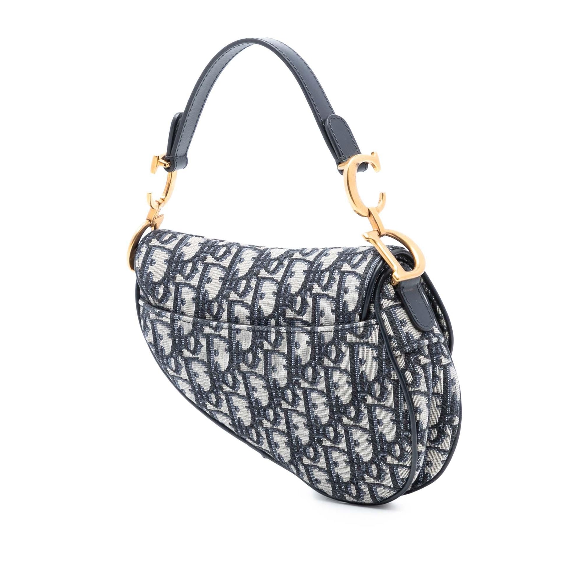 Dior Oblique Saddle Bag Canvas Mini Satchel Bag Saddle Bag 24