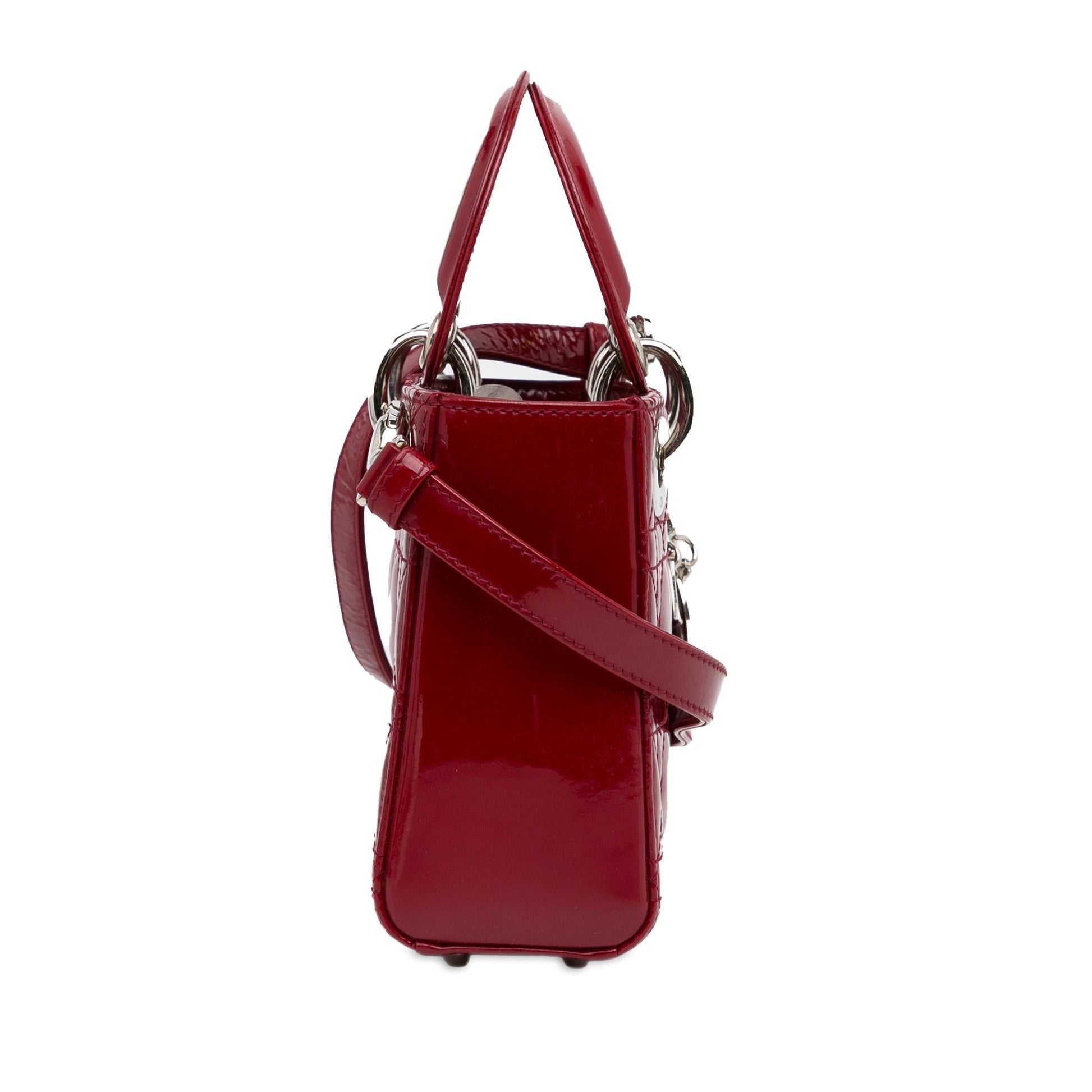 Dior Cannage Lady Shg Fguc4T Satchel Bag Patent Mini