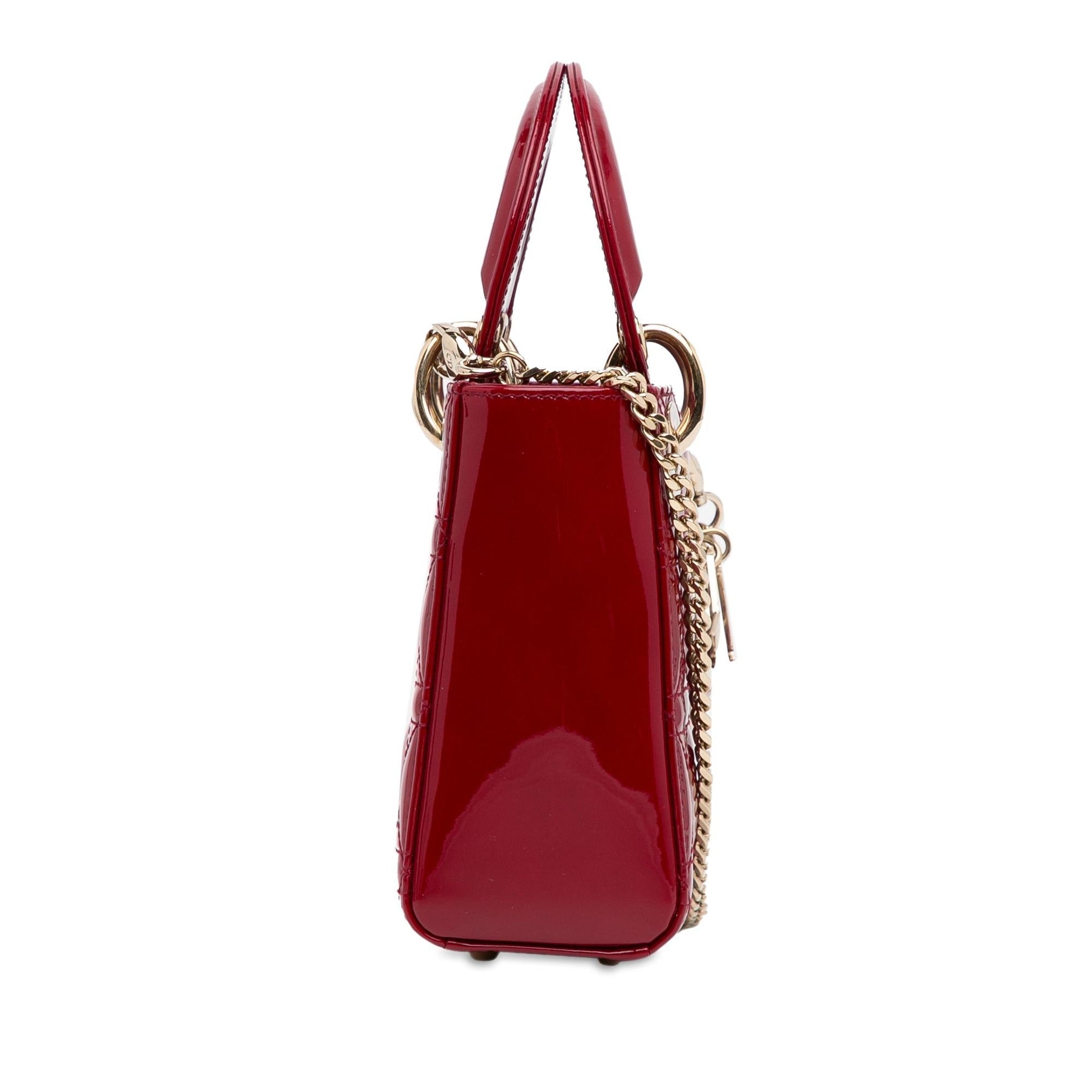 Dior Cannage Lady Shg Xyzm3W Satchel Bag Patent Mini