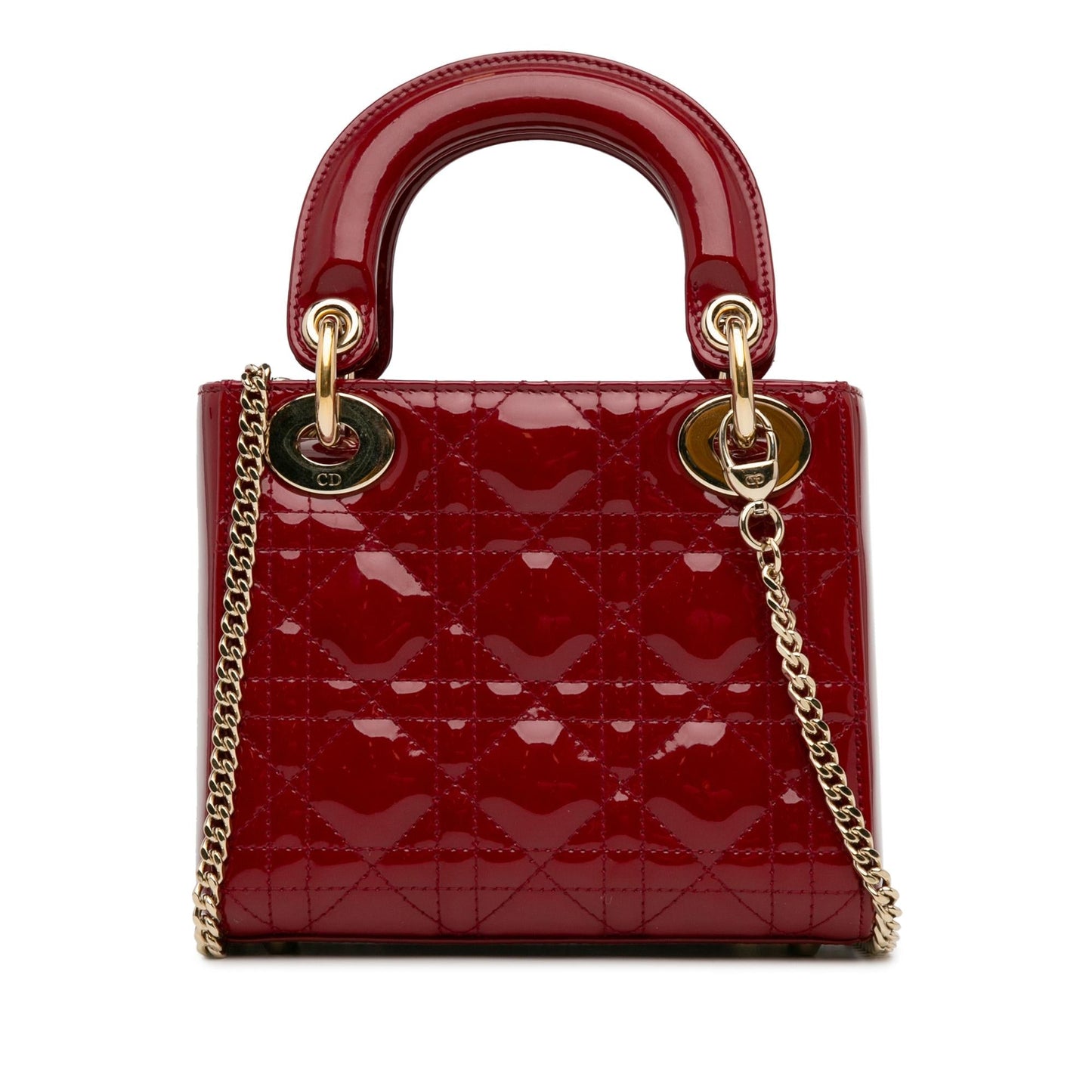 Dior Cannage Lady Shg Ytu7Jk Satchel Bag Patent Mini