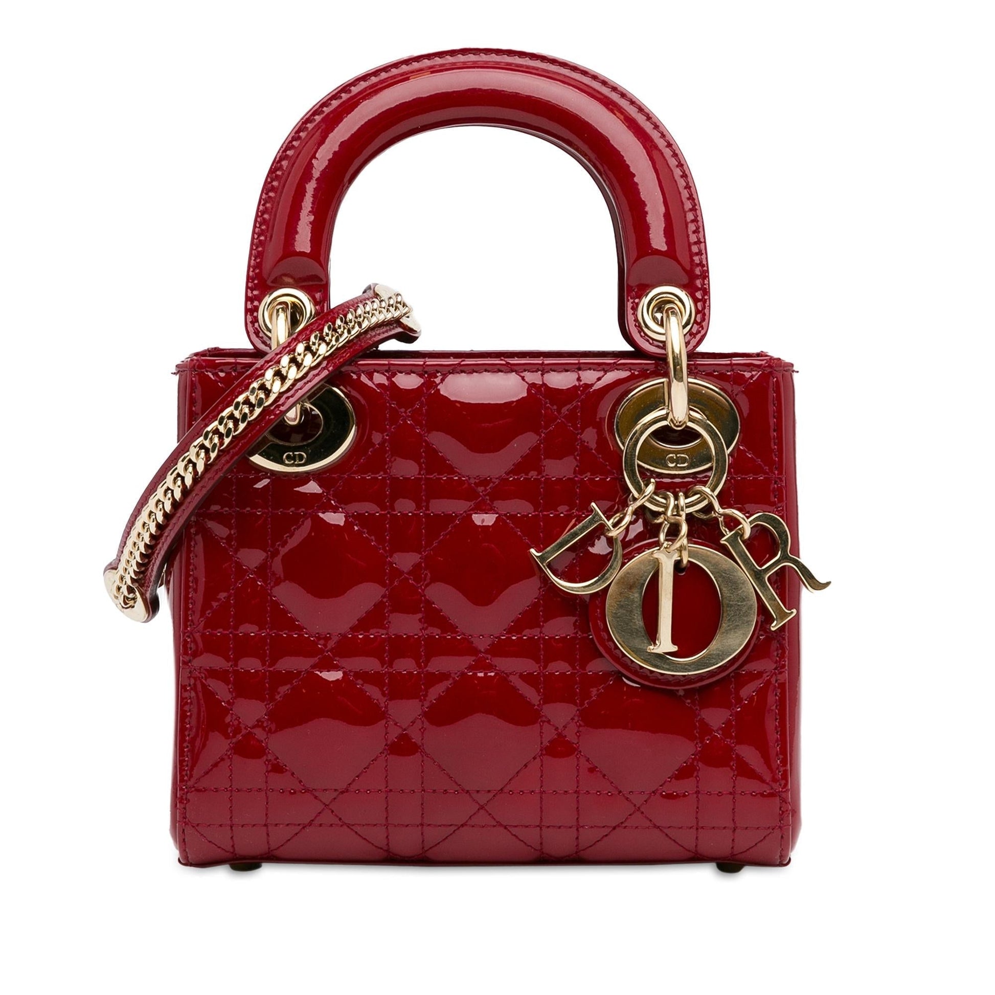 Dior Cannage Lady Shg 6Vo4Gv Satchel Bag Patent Mini