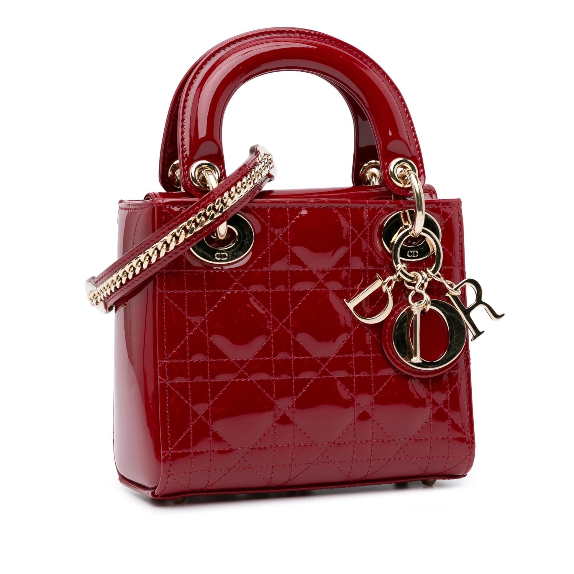 Dior Cannage Lady Shg Lsa7Kd Satchel Bag Patent Mini