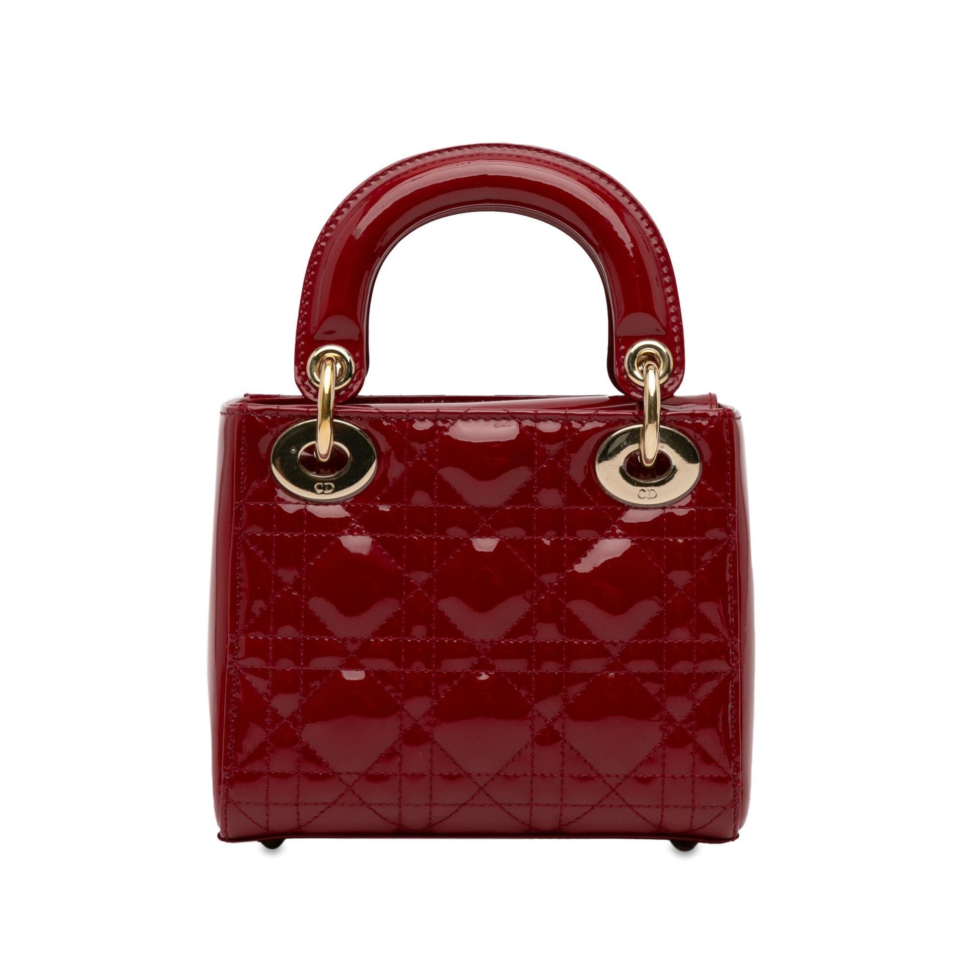Dior Cannage Lady Shg Sdqinm Satchel Bag Patent Mini