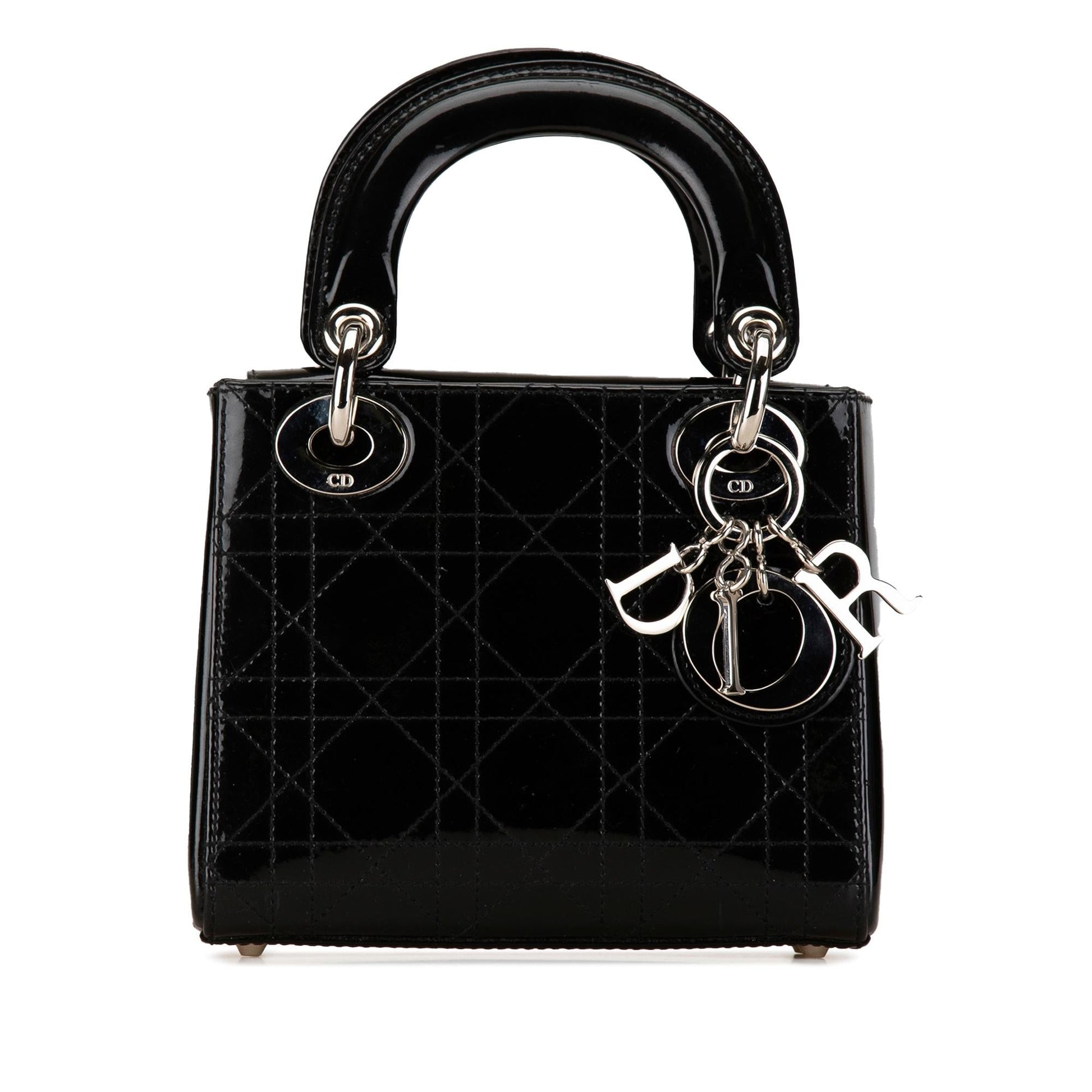 Dior Cannage Lady Shg Sgdj8C Satchel Bag Patent Mini