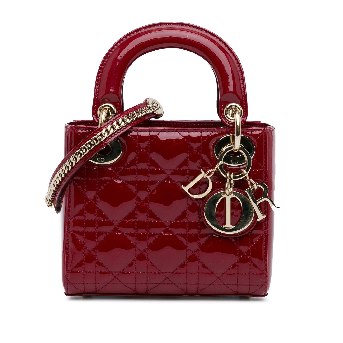Dior Cannage Lady Shg 5Cwfm7 Satchel Bag Patent Mini