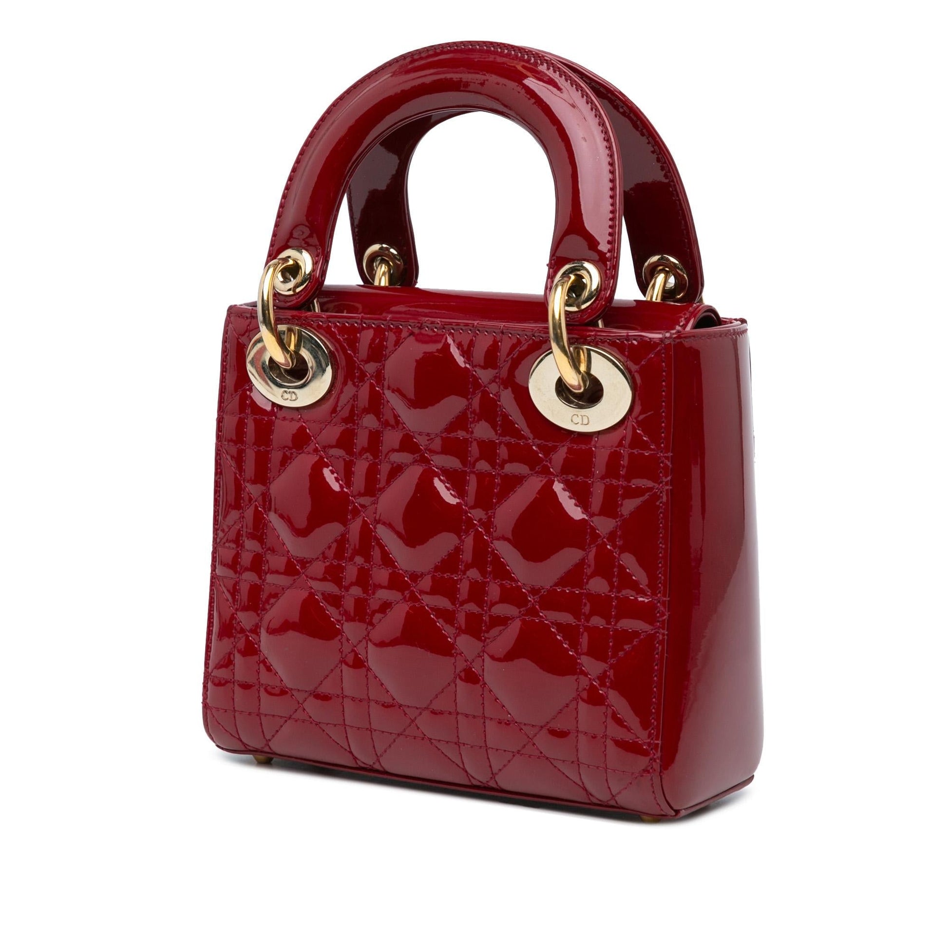 Dior Cannage Lady Shg 5Jmuhi Satchel Bag Patent Mini