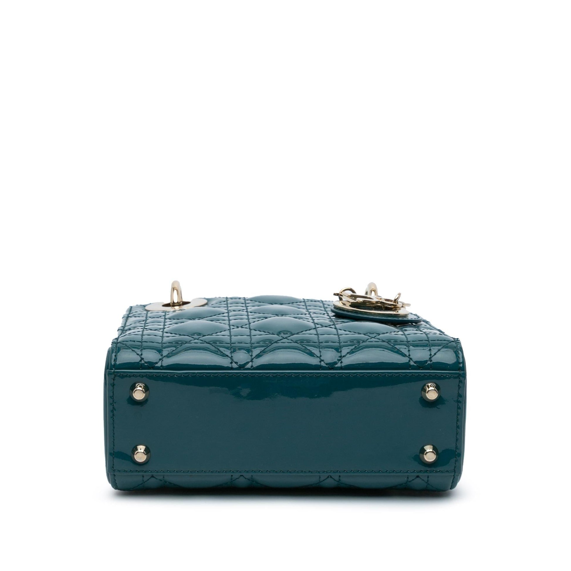 Dior Cannage Lady Satchel Bag Patent Mini Lady Dior 1