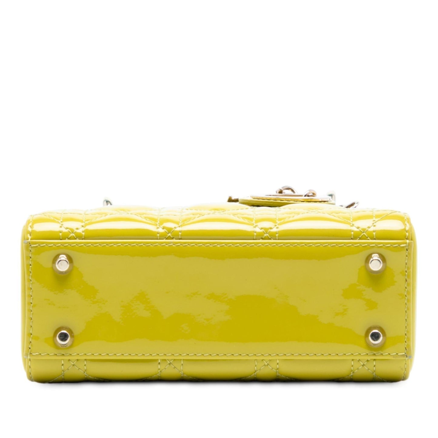 Dior Cannage Lady Satchel Bag Patent Mini Lady Dior 12