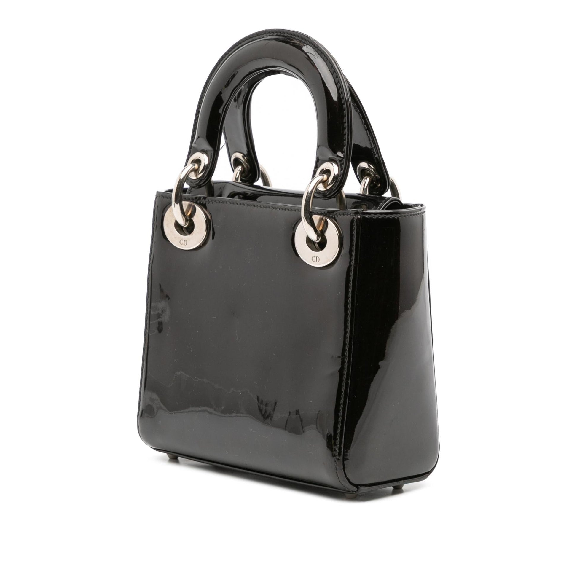 Dior Lady Satchel Bag Patent Mini Lady Dior 1