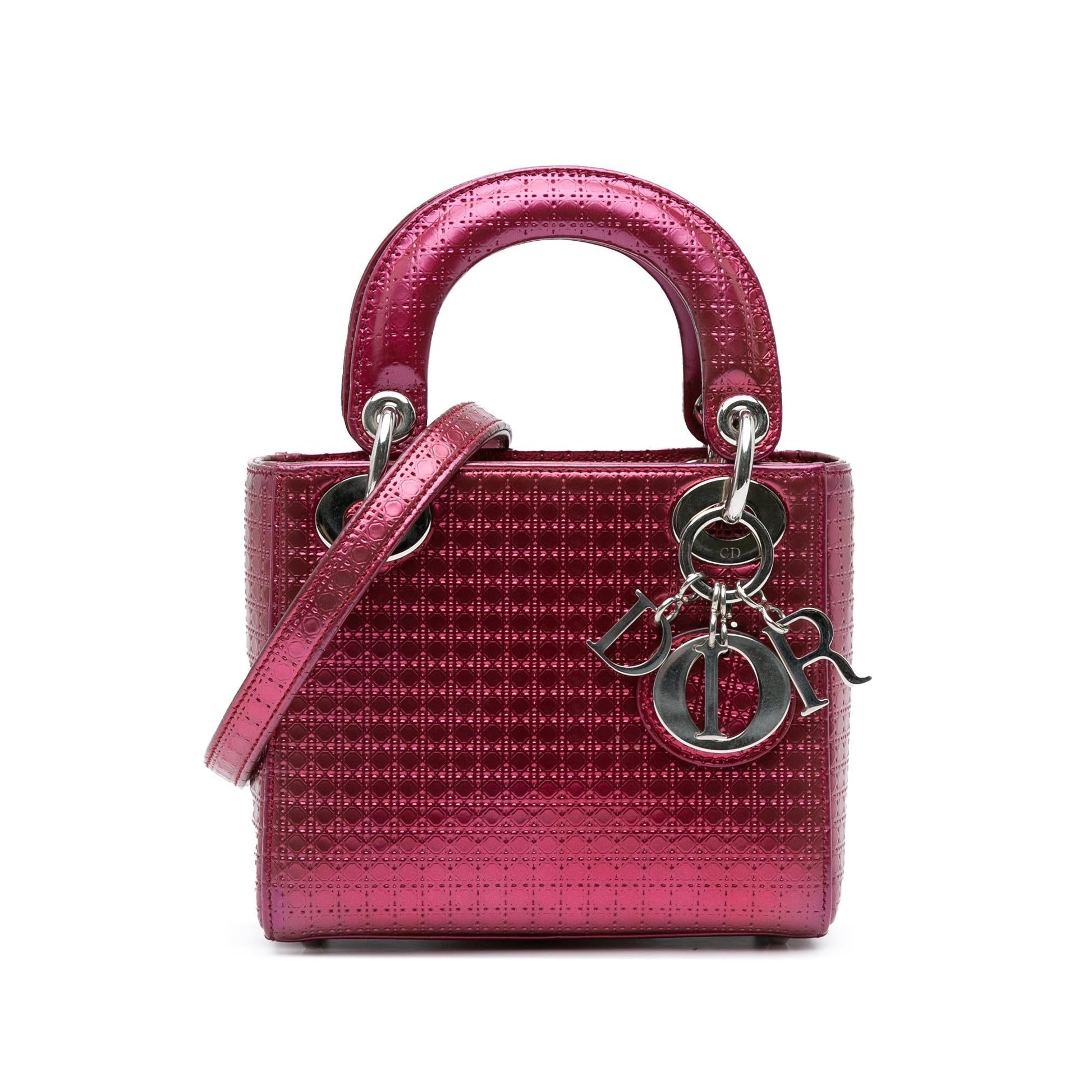 Dior Microcannage Lady Shg Dlqrb7 Satchel Bag Patent Mini