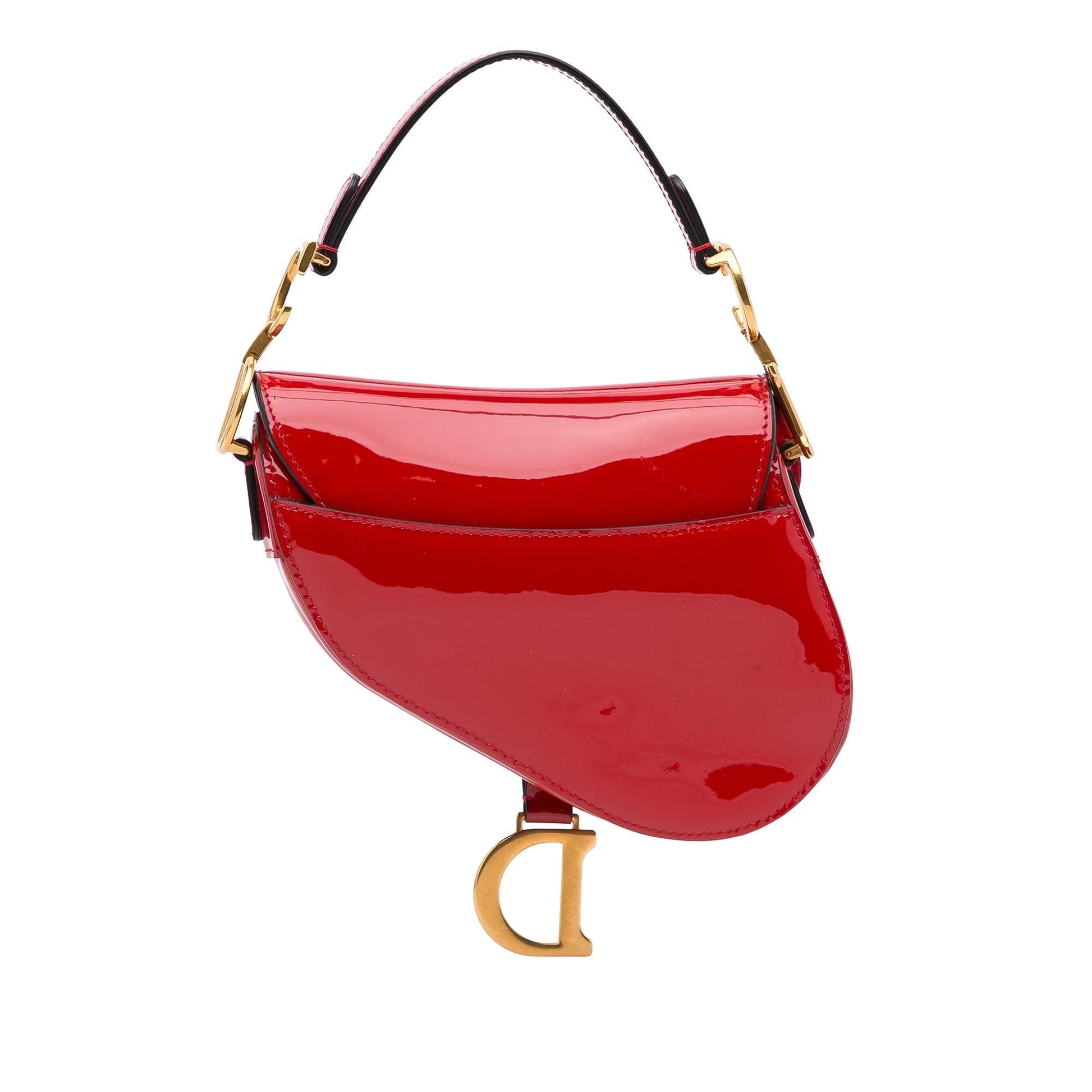 Dior Saddle Shoulder Bag Shg Socb1B Patent Mini