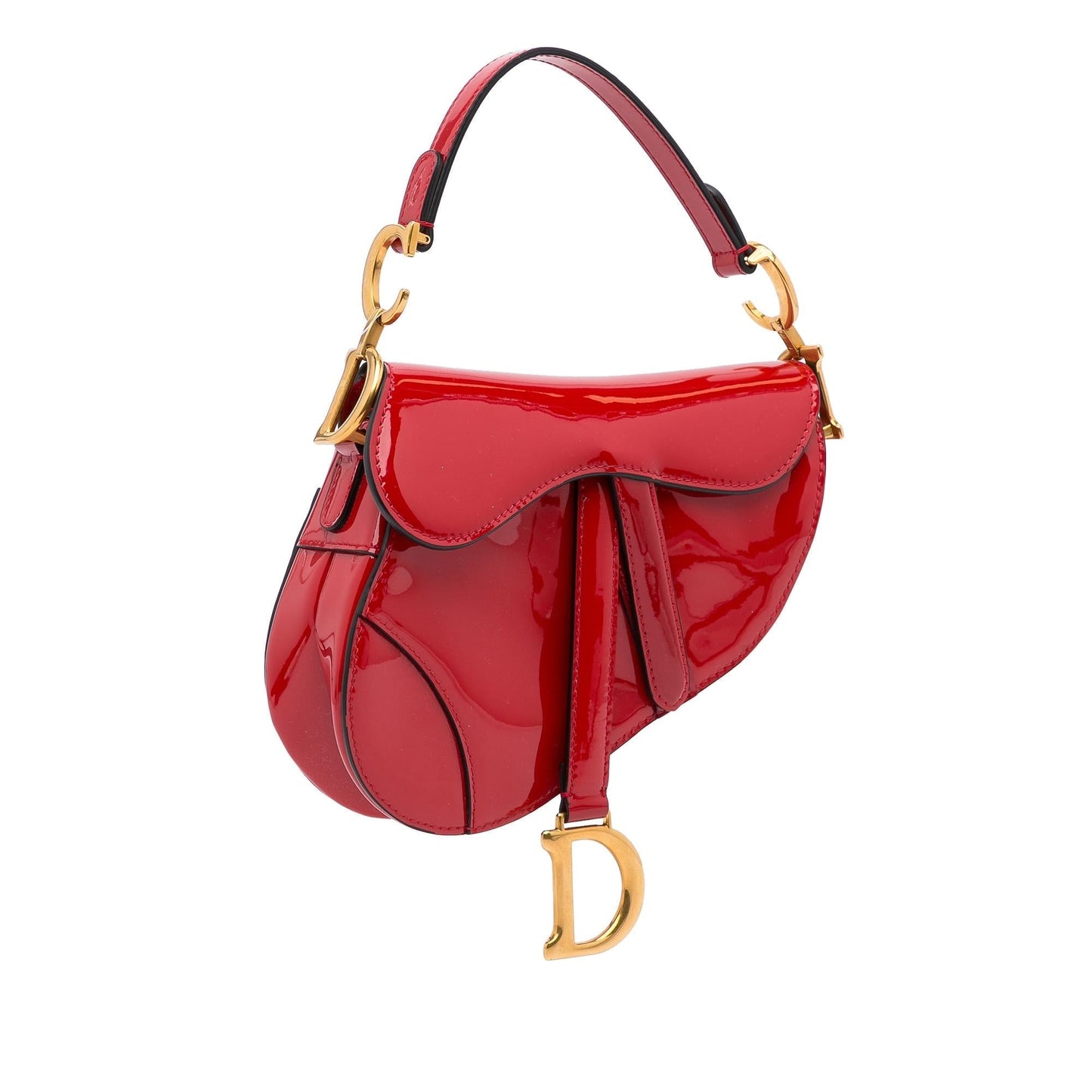 Dior Saddle Shoulder Bag Shg Socb1B Patent Mini