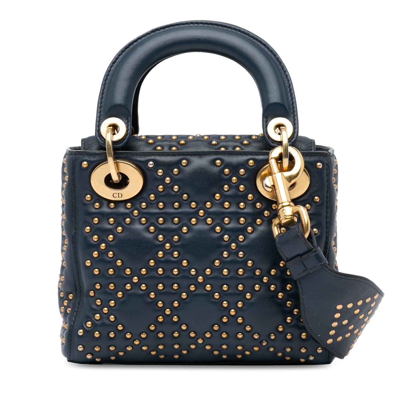 Dior Studded Cannage Supple Lady Shg 1Svnpd Satchel Bag Lambskin Mini