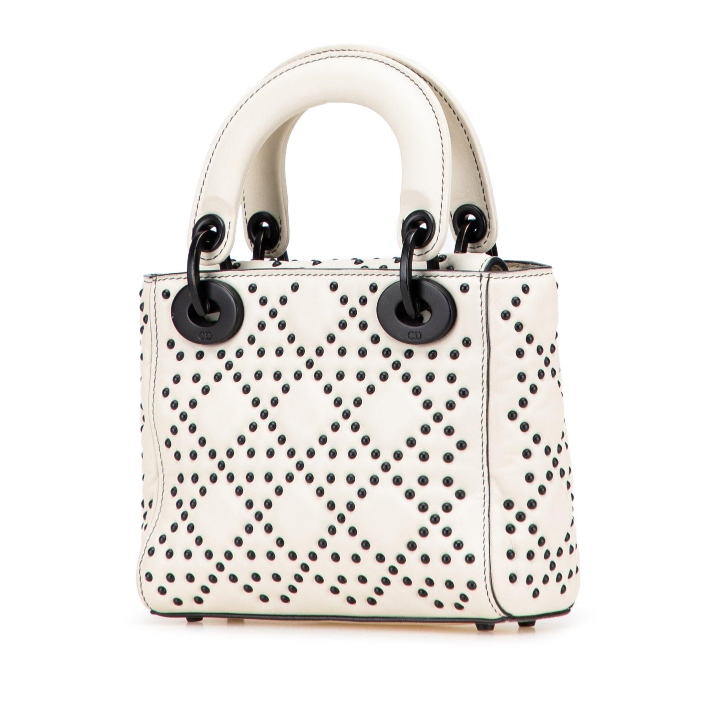 Dior Ultra Matte Calfskin Cannage Studded Supple Lady Satchel Mini Satchel Bag