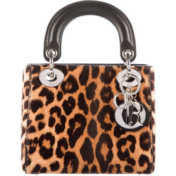 Dior Lady Cheetah Print Bag Mini Travel Bag