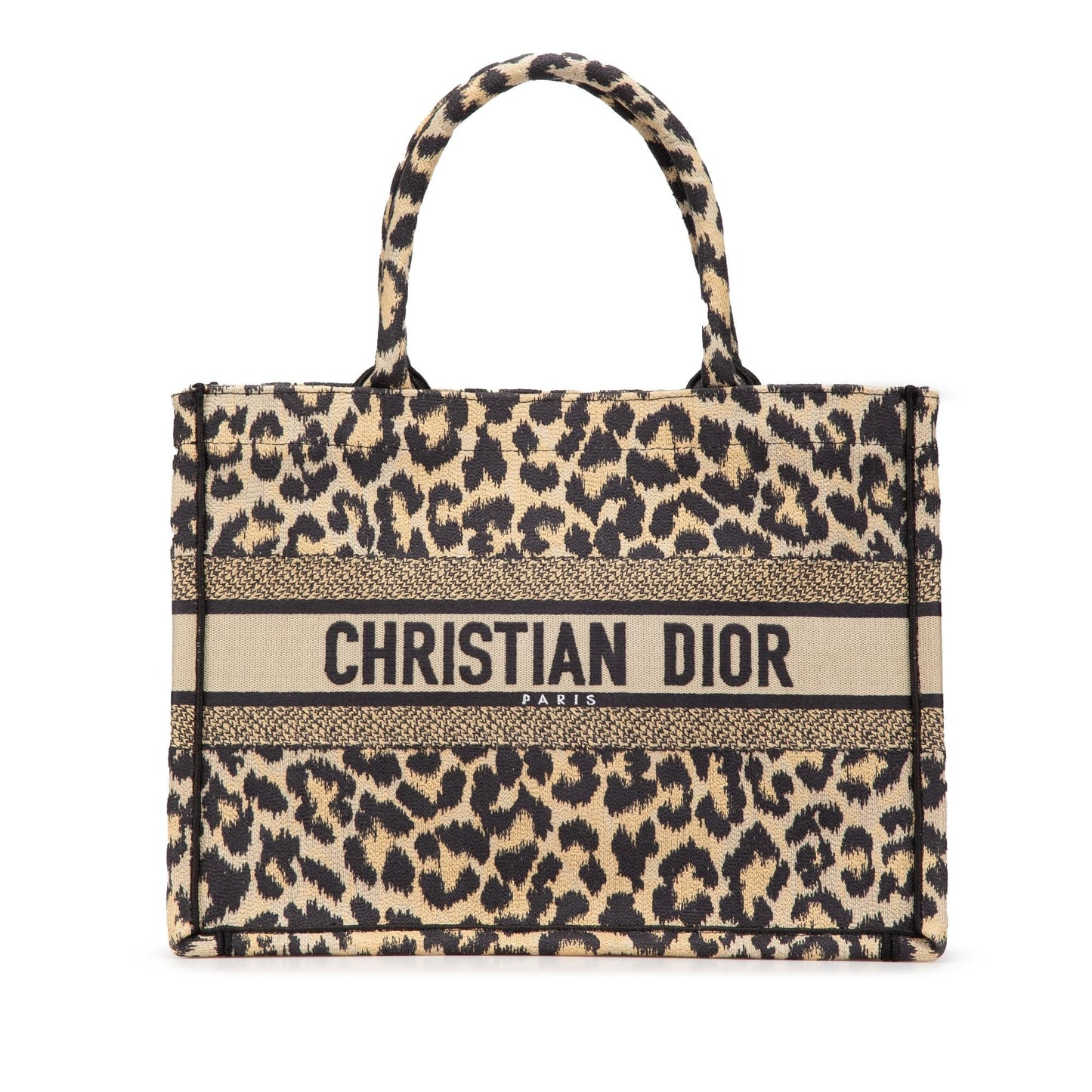 Dior Mizza Leopard Book Tote Canvas Medium Embroidered Tote Bag Book Tote 1
