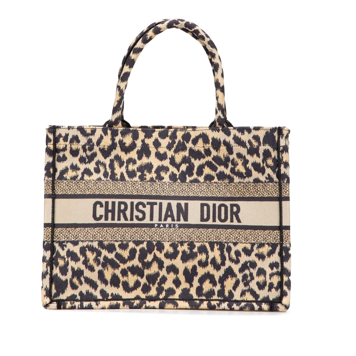 Dior Mizza Leopard Book Tote Canvas Medium Embroidered Tote Bag Book Tote 3