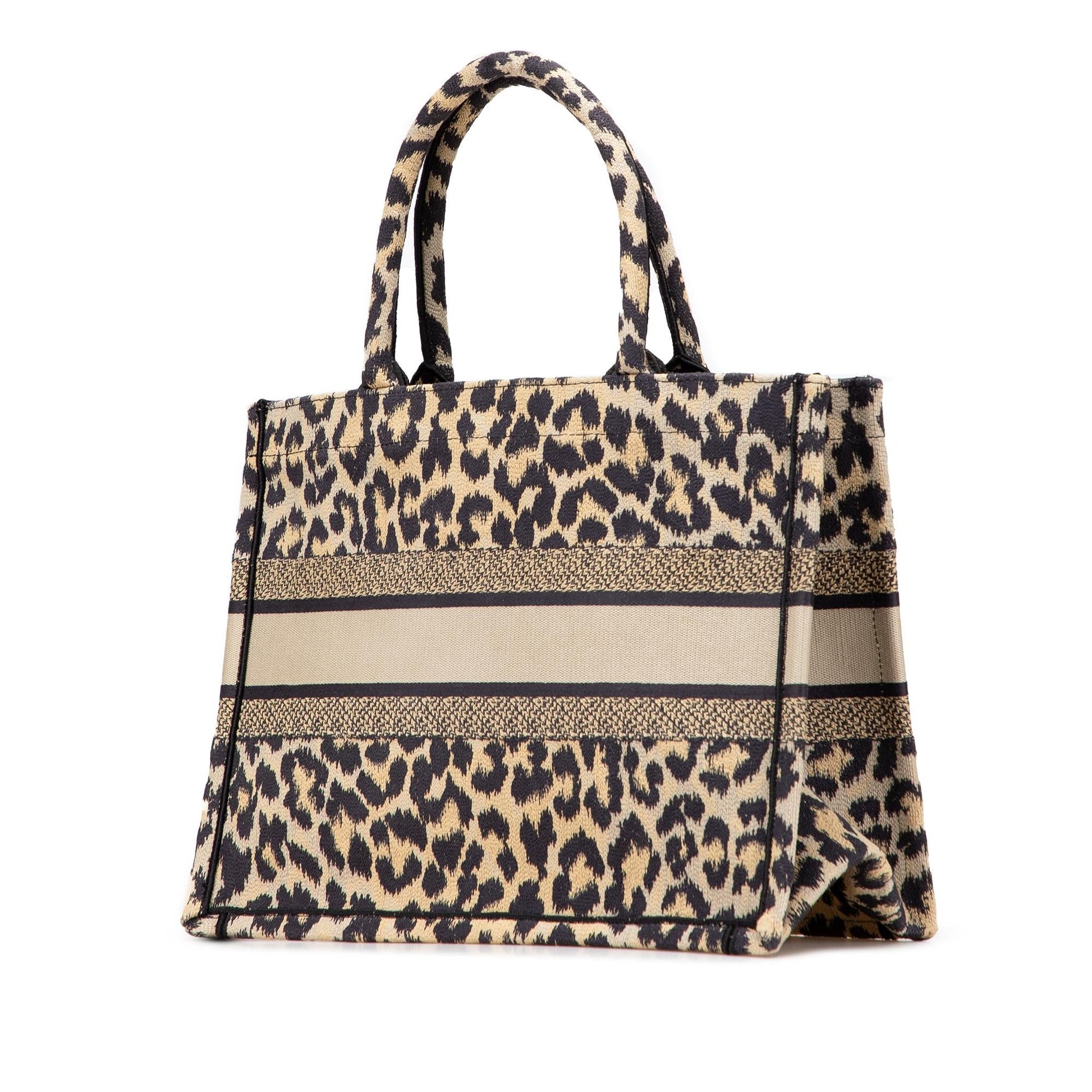 Dior Mizza Leopard Book Tote Canvas Medium Embroidered Tote Bag Book Tote 3