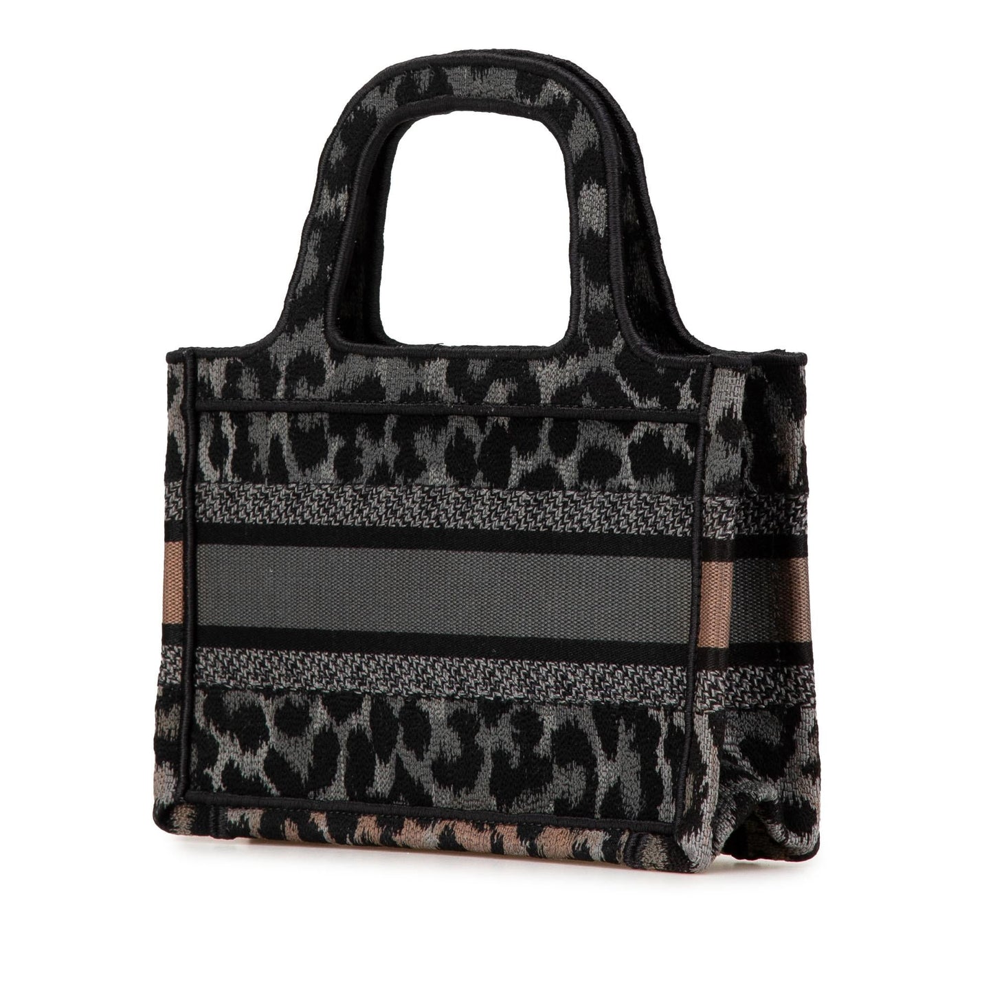 Dior Mizza Leopard Book Tote Canvas Mini Embroidered Tote Bag Book Tote 1