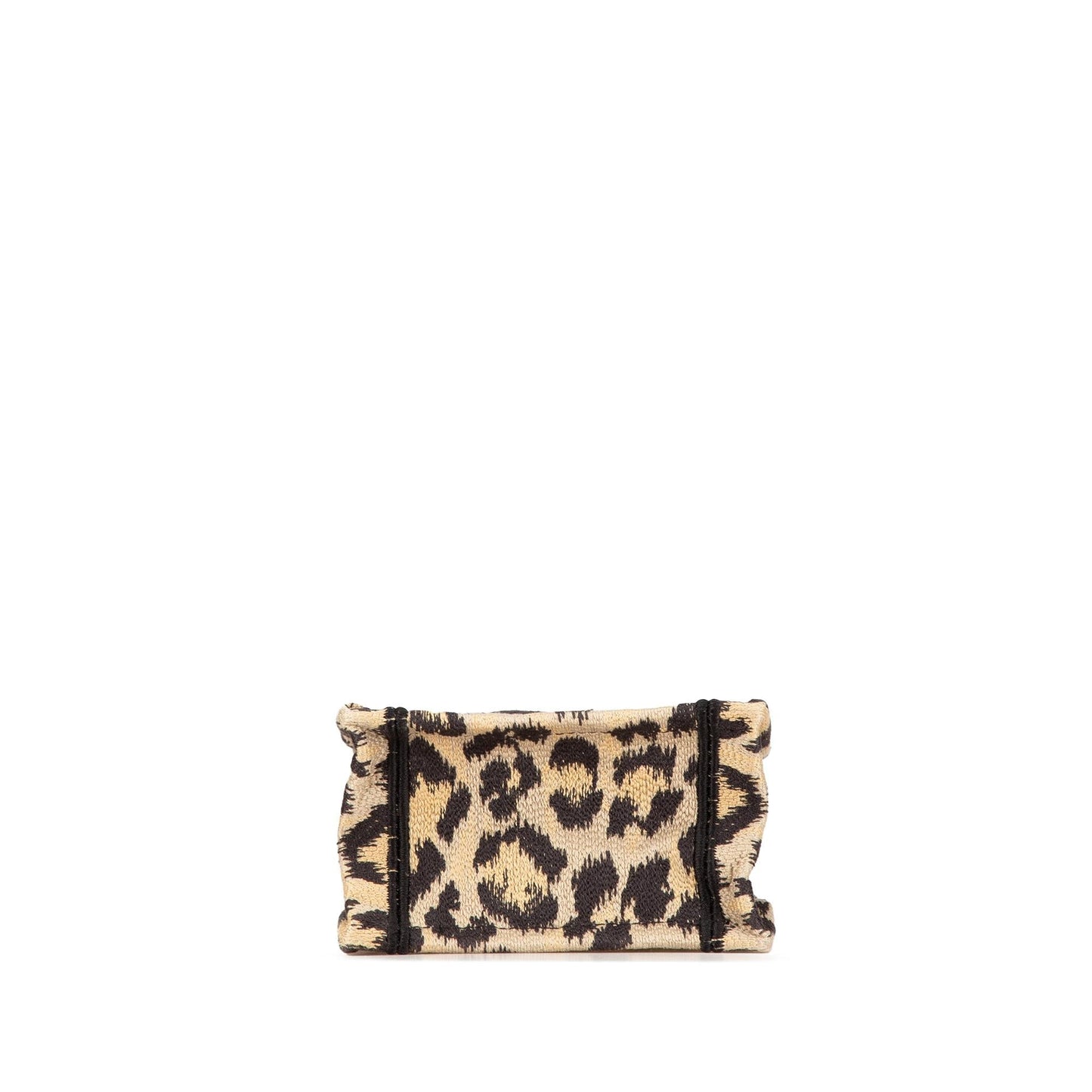 Dior Mizza Leopard Vertical Book Tote Canvas Mini Embroidered Tote Bag