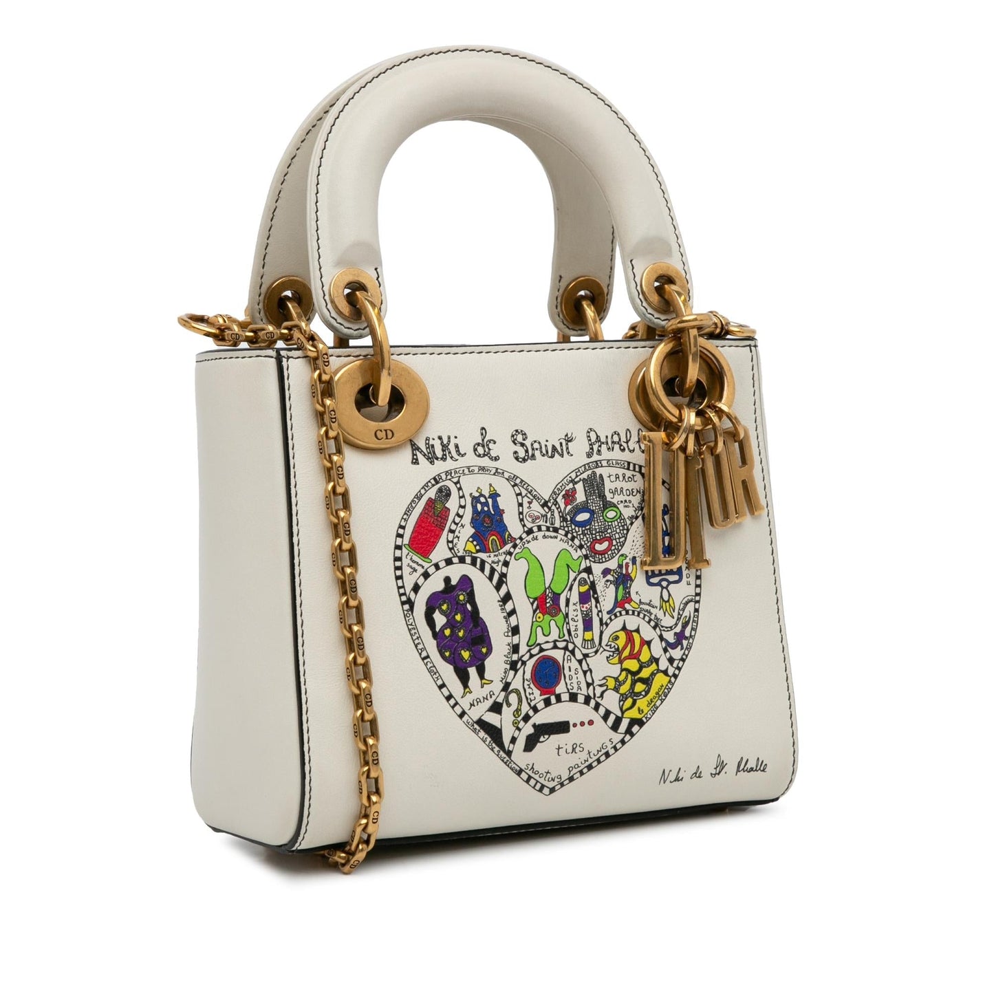 Dior Niki De Saint Phalle Calfskin Lady Satchel Bag Mini Calfskin Lady Dior