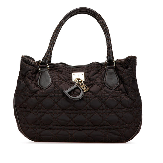 Dior Cannage Lovely Handbag Nylon Satchel Bag