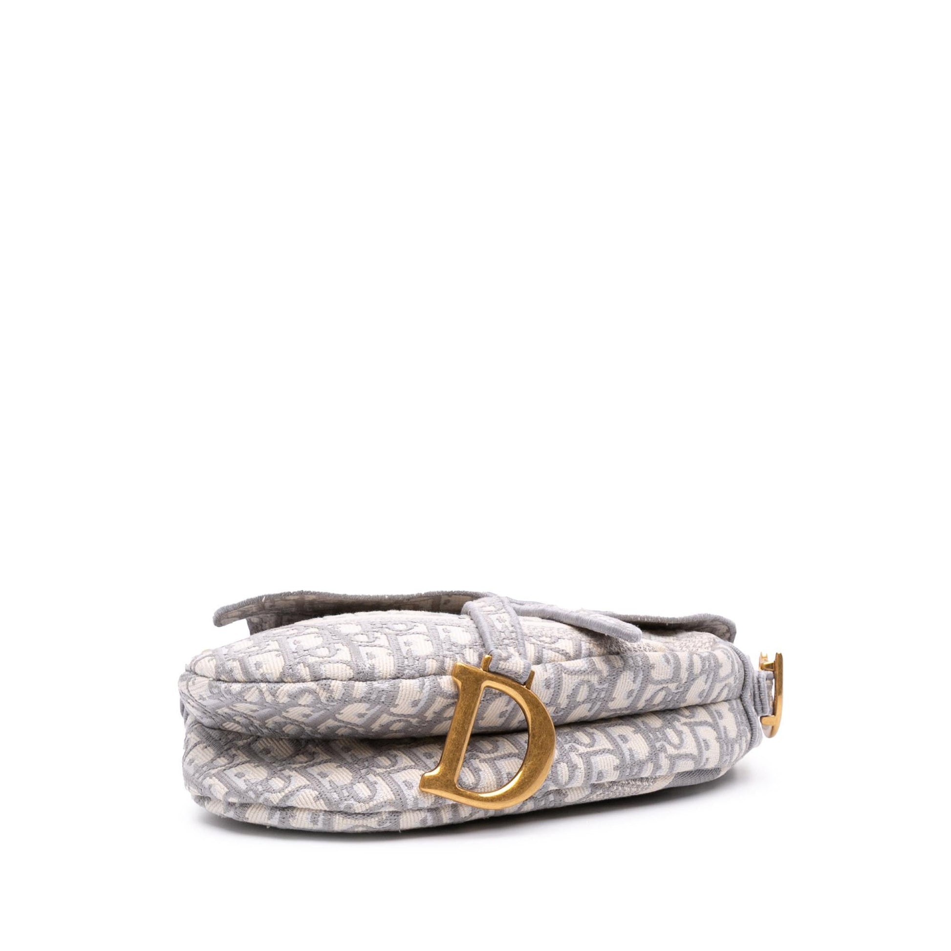 Dior Oblique Saddle Bag Canvas Embroidered Shoulder Bag 2