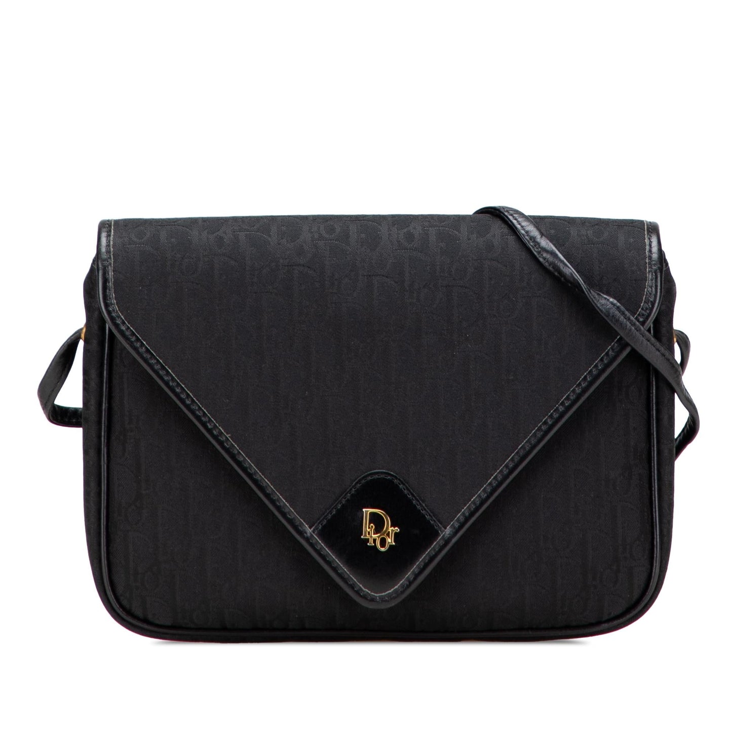 Dior Oblique Crossbody Canvas Flap Crossbody Bag