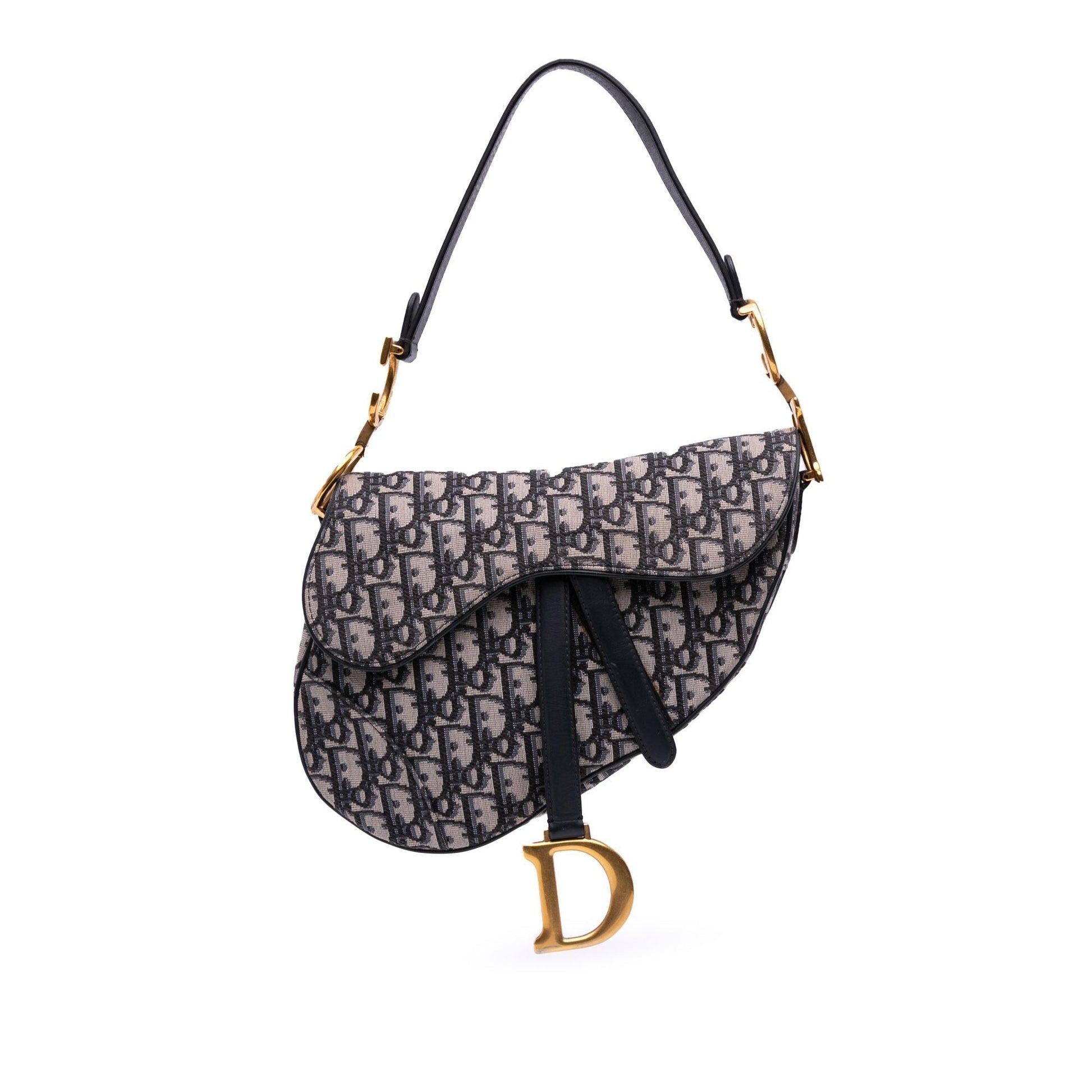 Dior Oblique Saddle Bag Canvas Shoulder Bag Saddle Bag 4