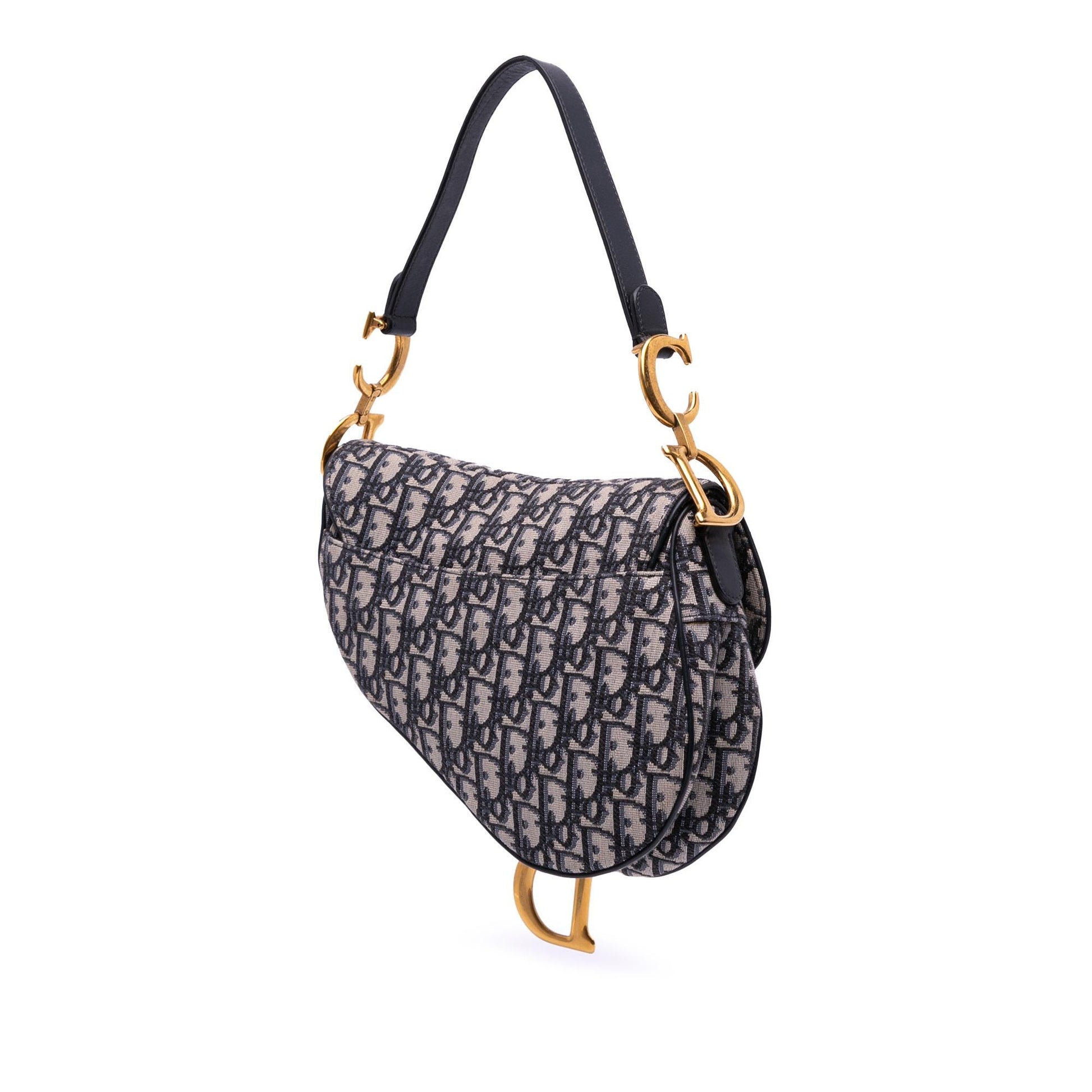 Dior Oblique Saddle Bag Canvas Shoulder Bag Saddle Bag 4