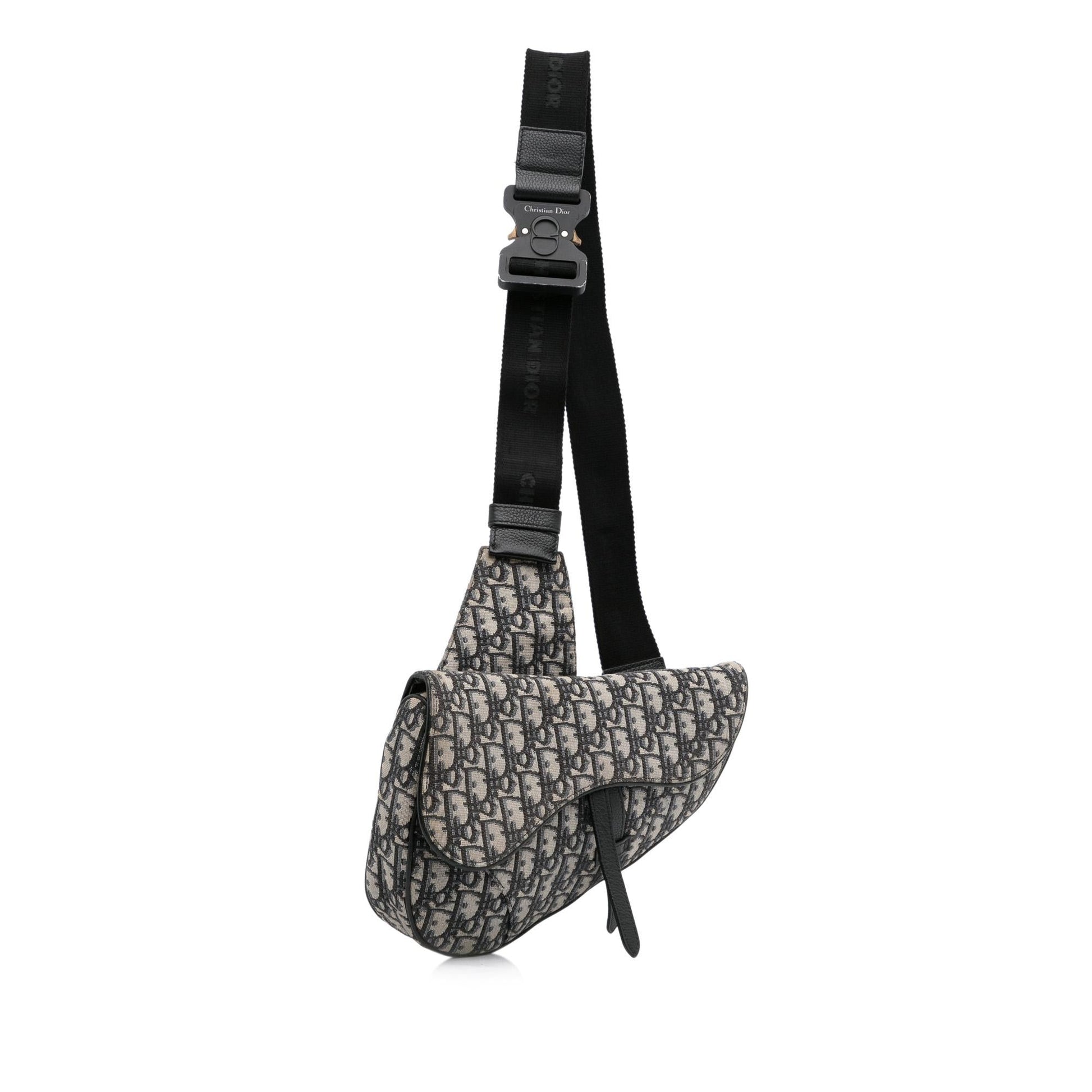 Dior Oblique Saddle Crossbody Canvas Crossbody Bag
