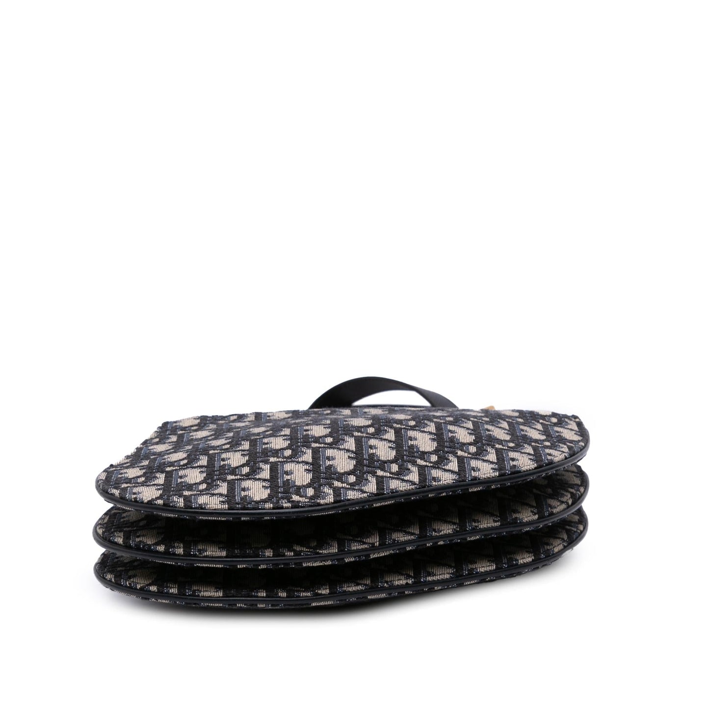 Dior Oblique Saddle Triple Crossbody Canvas Zip Crossbody Bag