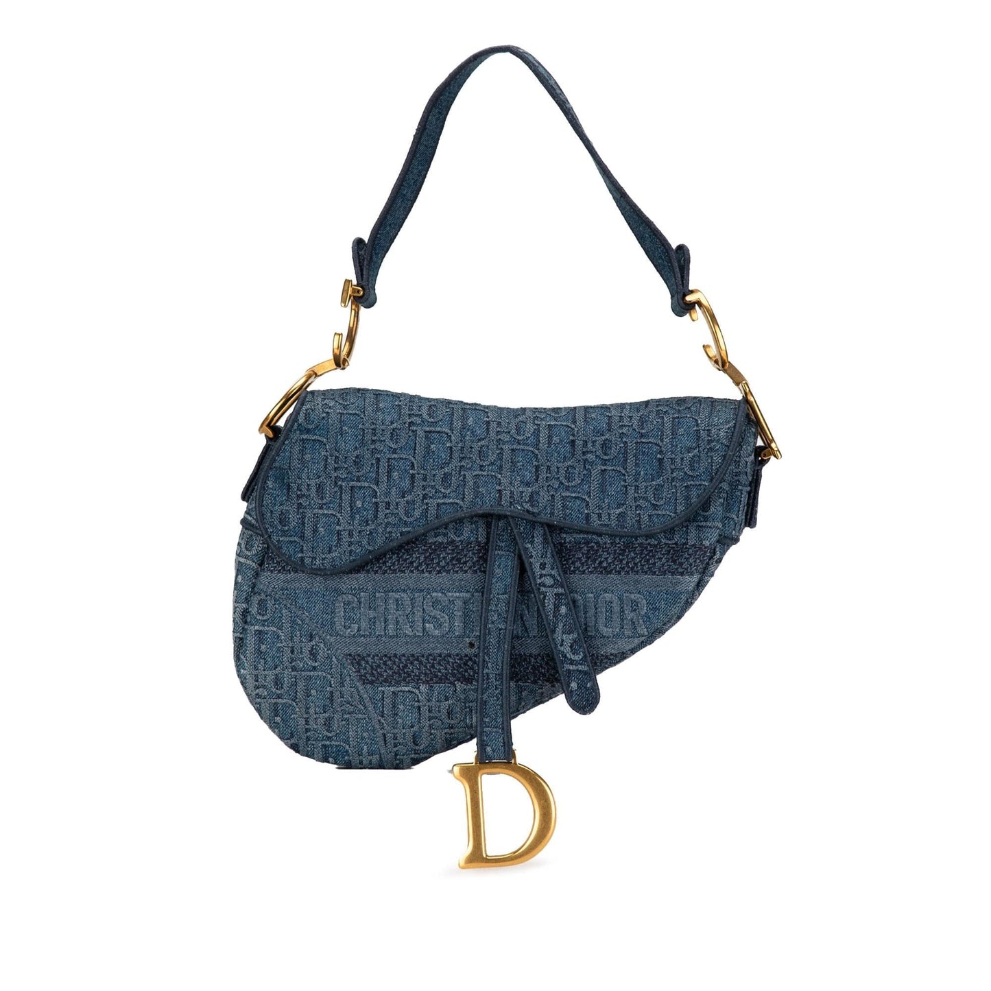 Dior Oblique Saddle Bag Shg Byx9Eu Denim Shoulder Bag
