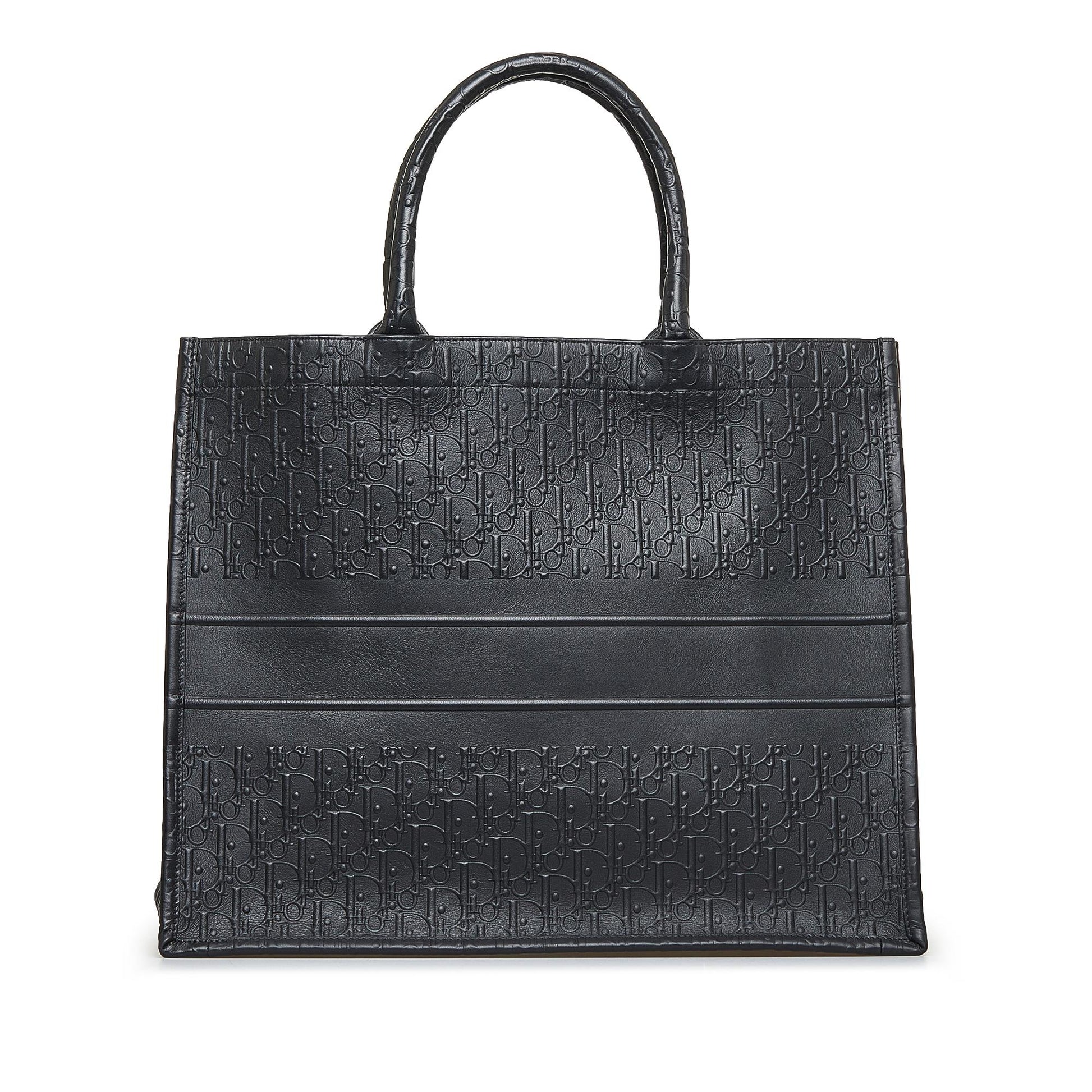 Dior Oblique Book Tote Shg Beww1A Embossed Tote Bag