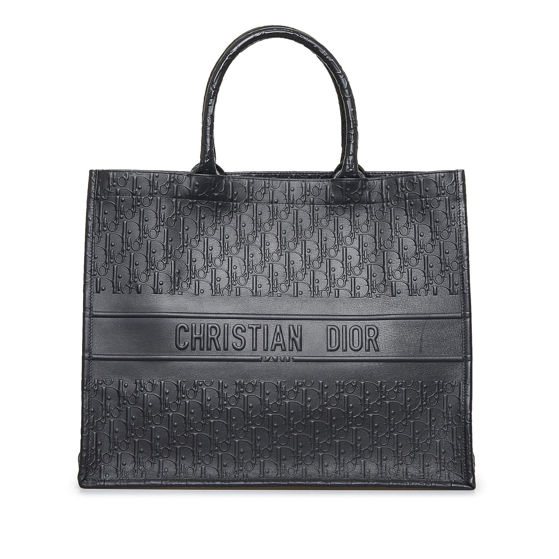 Dior Oblique Book Tote Shg Beww1A Embossed Tote Bag
