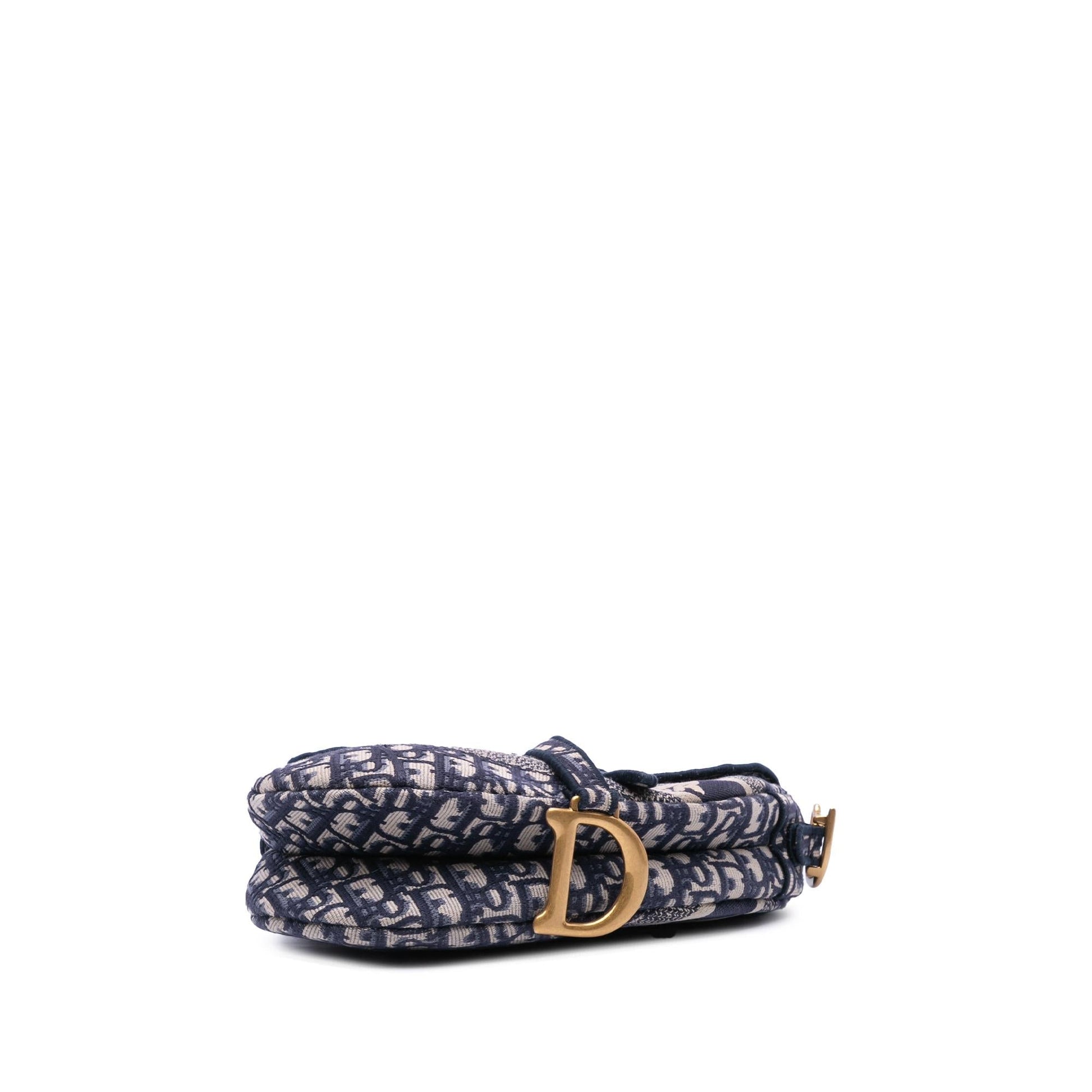 Dior Oblique Saddle Bag Canvas Embroidered Shoulder Bag Saddle Bag 1