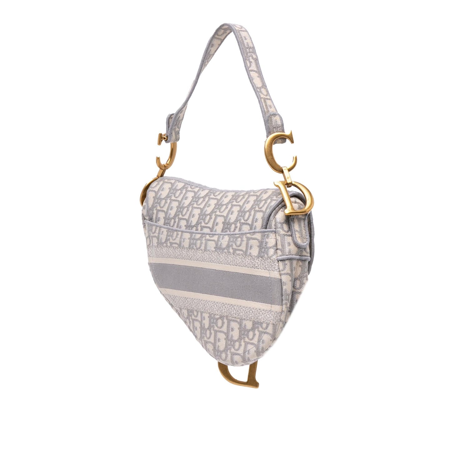 Dior Oblique Saddle Bag Canvas Embroidered Shoulder Bag Saddle Bag 5