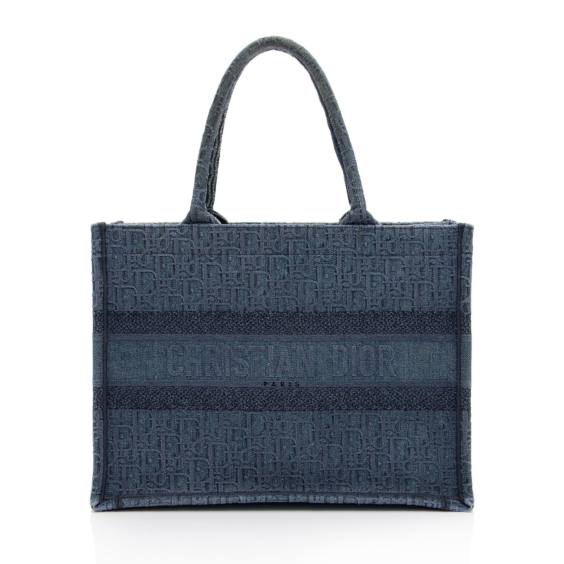 Dior Oblique Book Tote Shf Qjx0Tk Denim Small Tote Bag