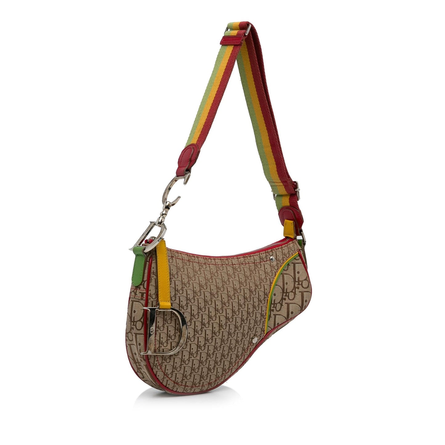 Dior Oblique Rasta Saddle Crossbody Bag Shg Pmyybn