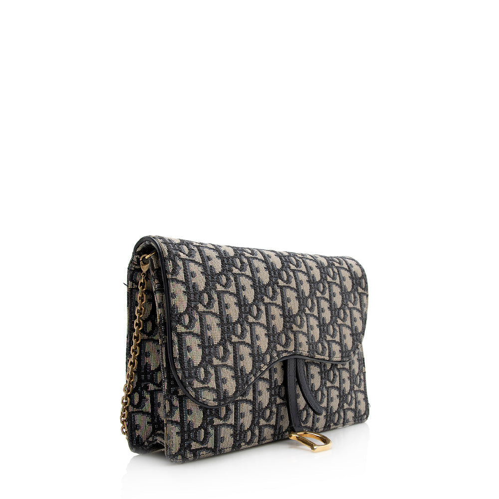 Dior Oblique Saddle Clutch Shf Chain Clutch Bag