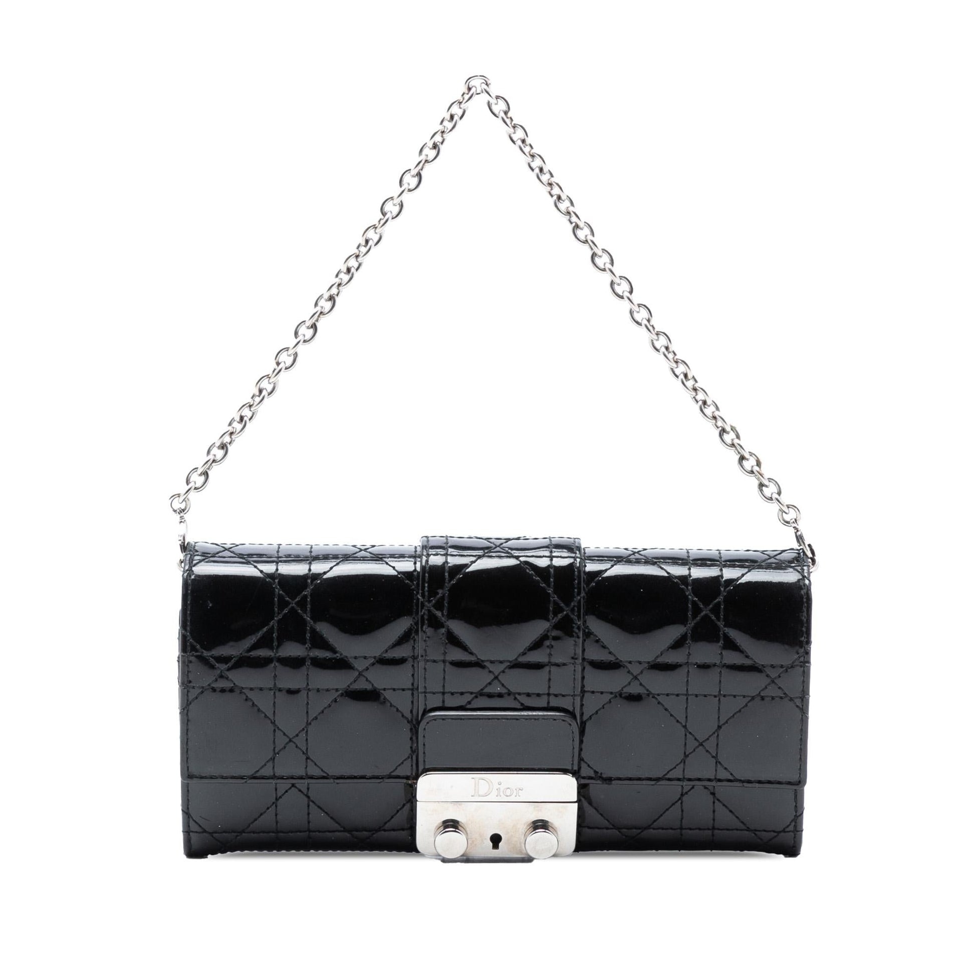 Dior Cannage Miss Promenade Crossbody Patent Crossbody Bag
