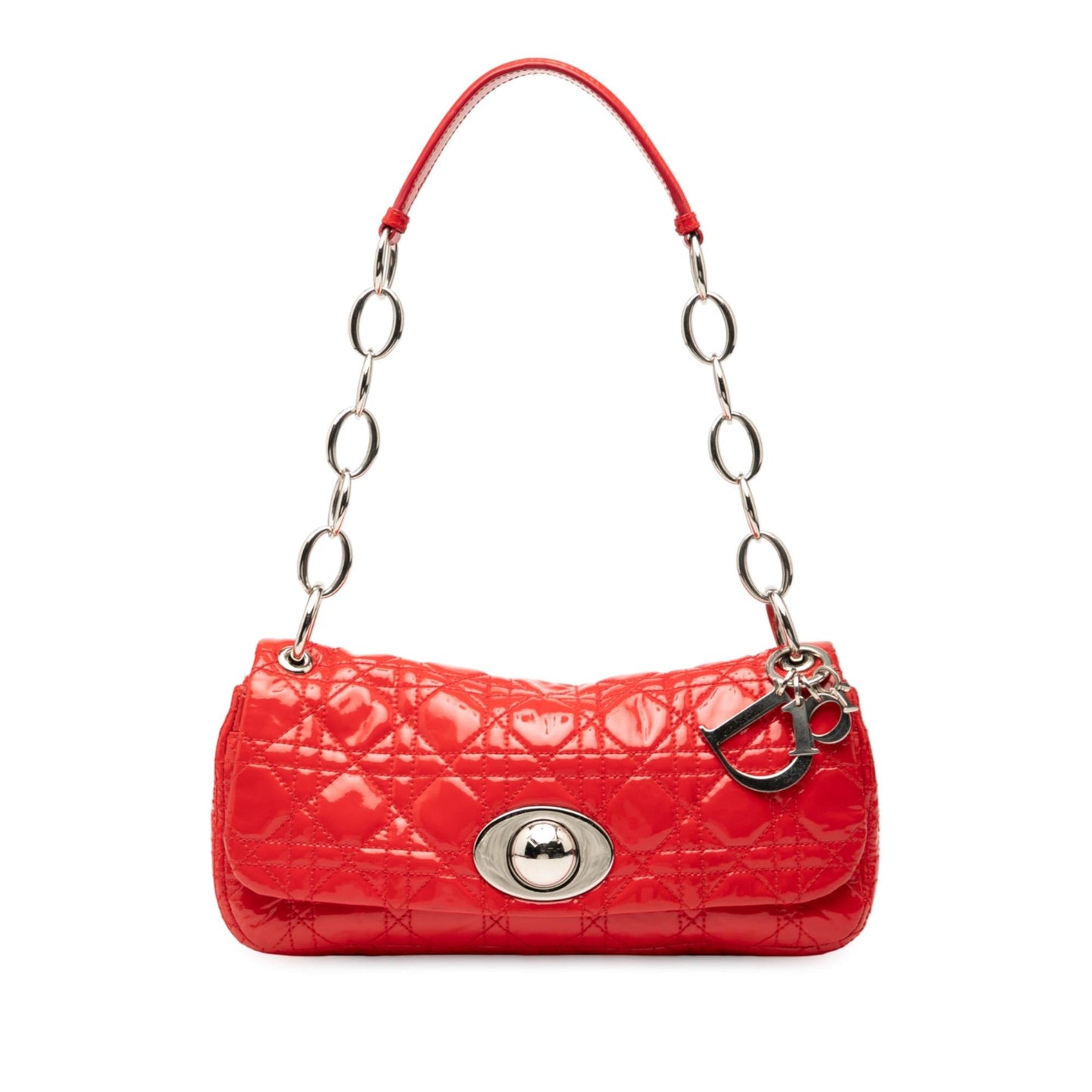 Dior Cannage Rendezvous Shoulder Bag Patent Shoulder Bag 1