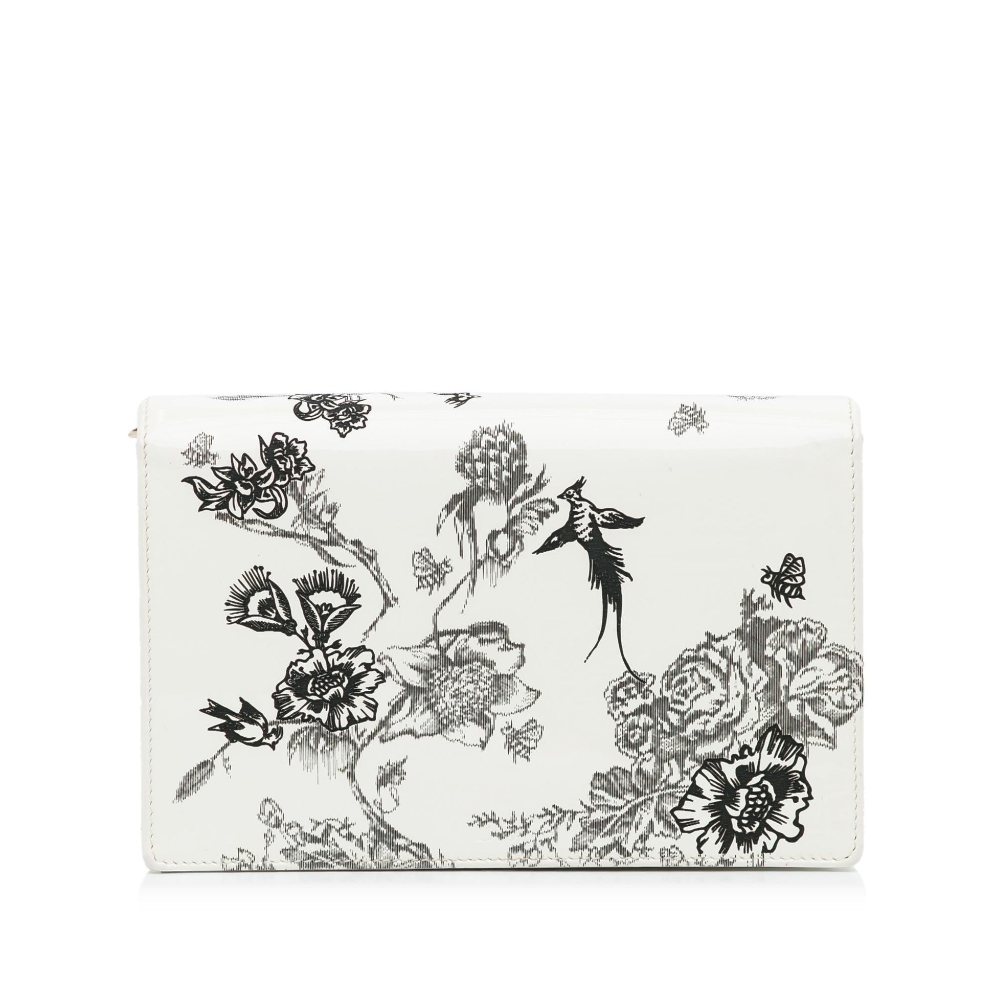 Dior ama Toile De Jouy Clutch Shg Rgybns Patent Clutch Bag