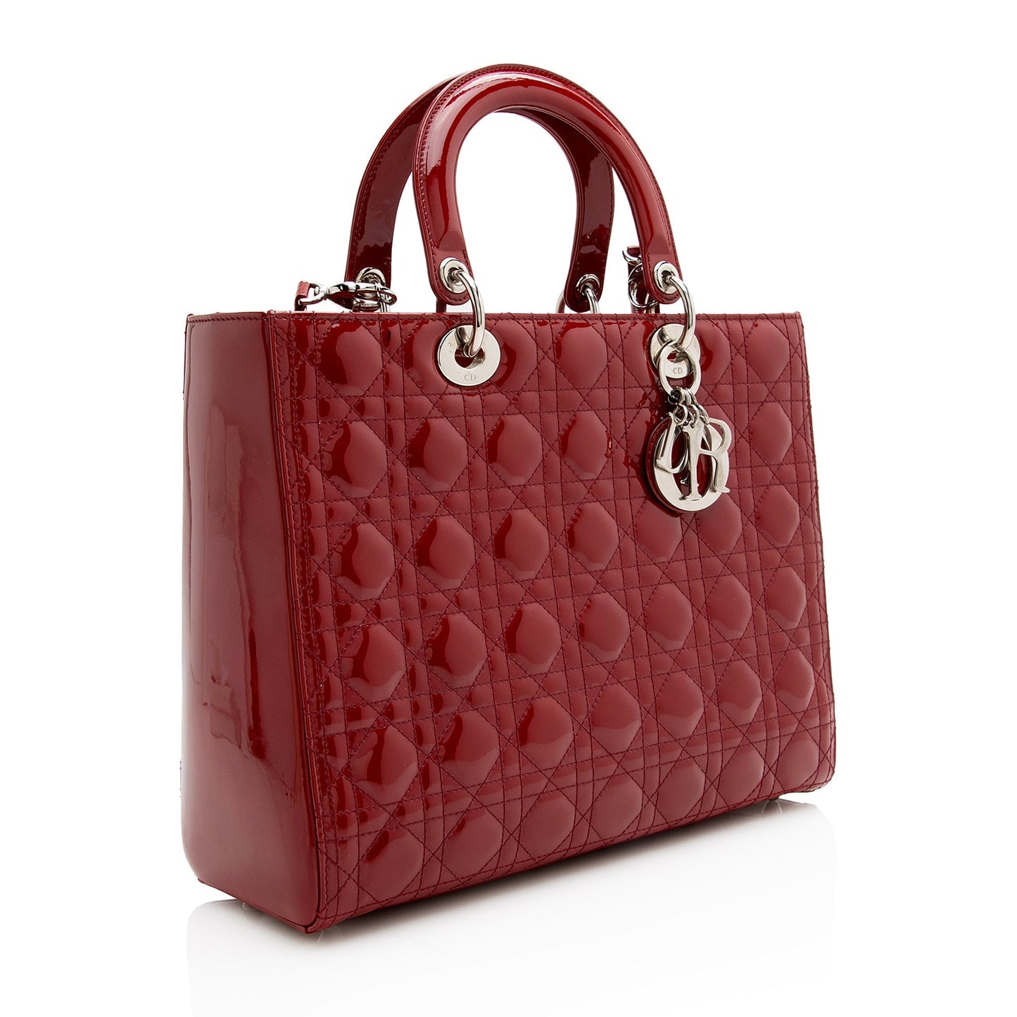 Dior Lady Tote Shf Leather Patent Large Tote Bag Tote Shf 22848
